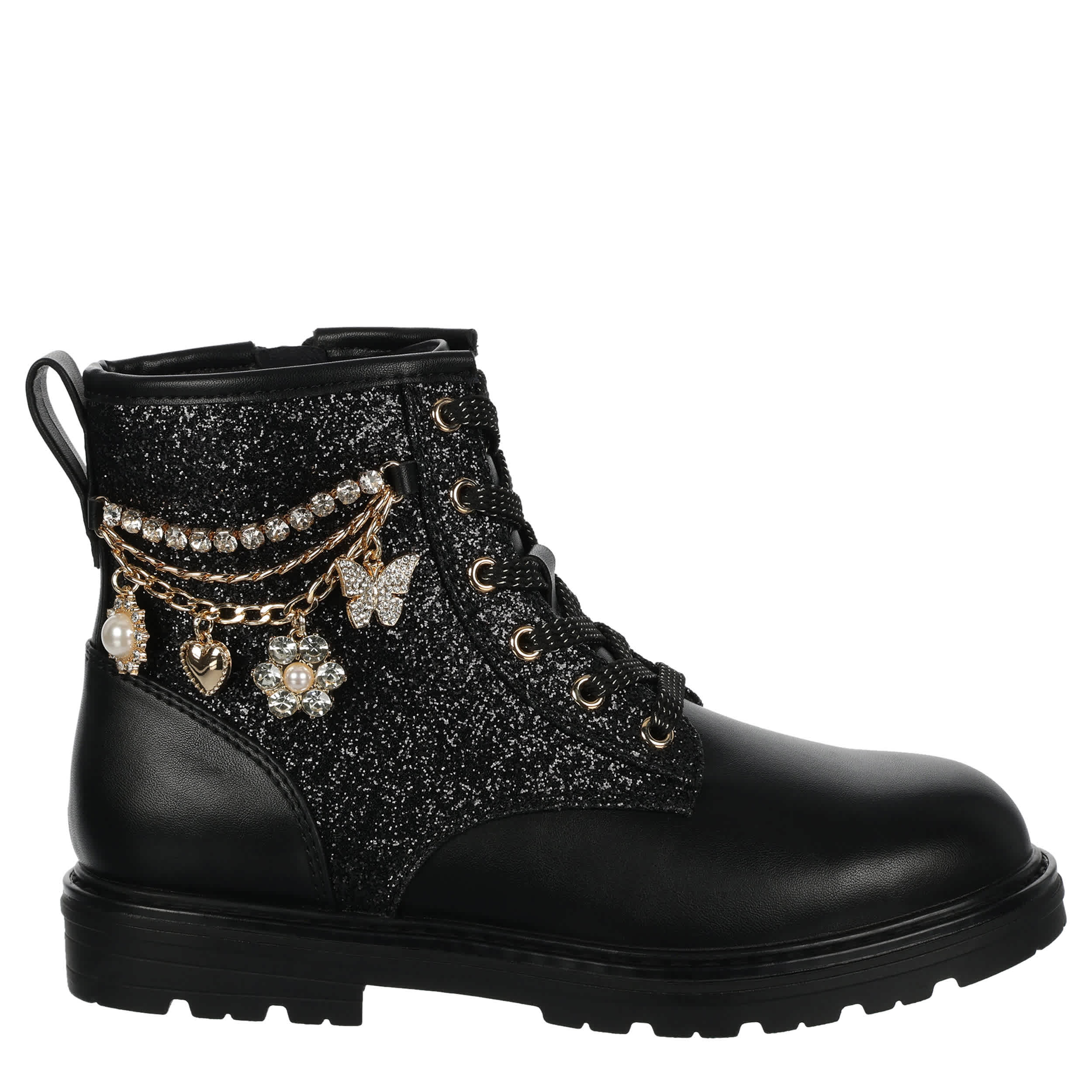 CUPCAKE COUTURE-GIRLS LITTLE-BIG KID RUMI COMBAT BOOT-BLACK & 