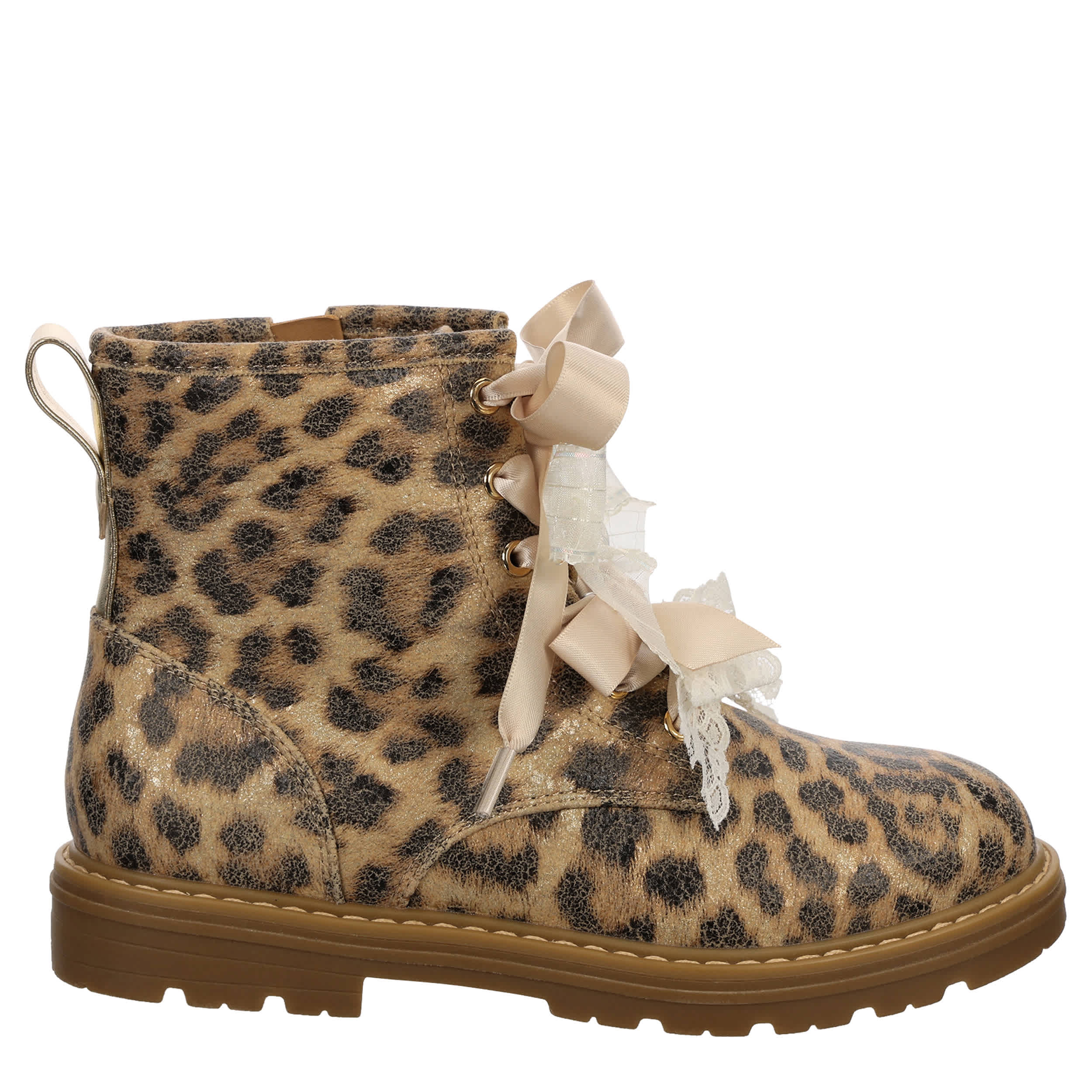 LIMELIGHT-GIRLS LITTLE-BIG KID HAILY COMBAT BOOT-LEOPARD & 