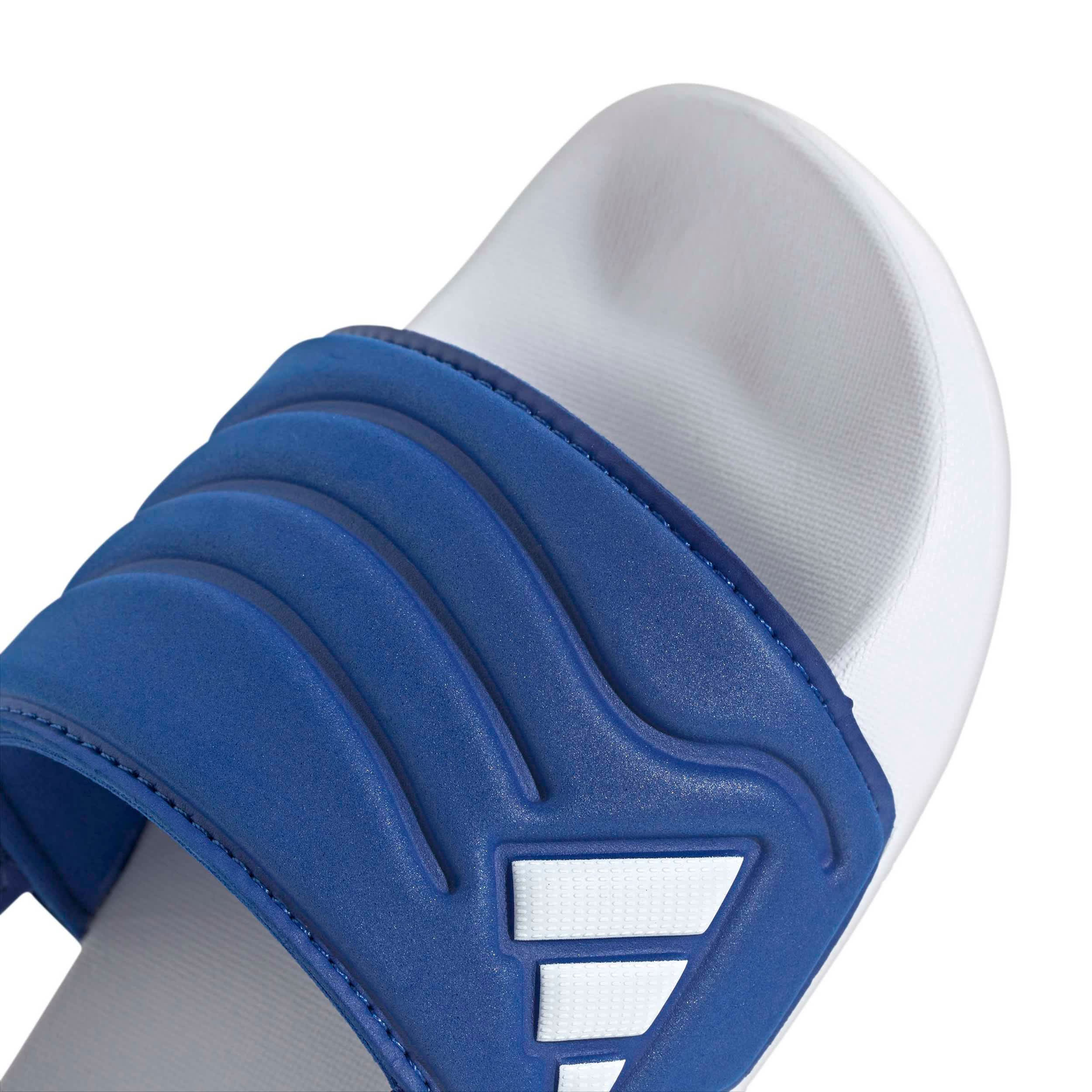 ADIDAS-BOYS BIG LITTLE KID ADILETTE ESTRAP 2.0 SLIDE-BLUE & WHITE