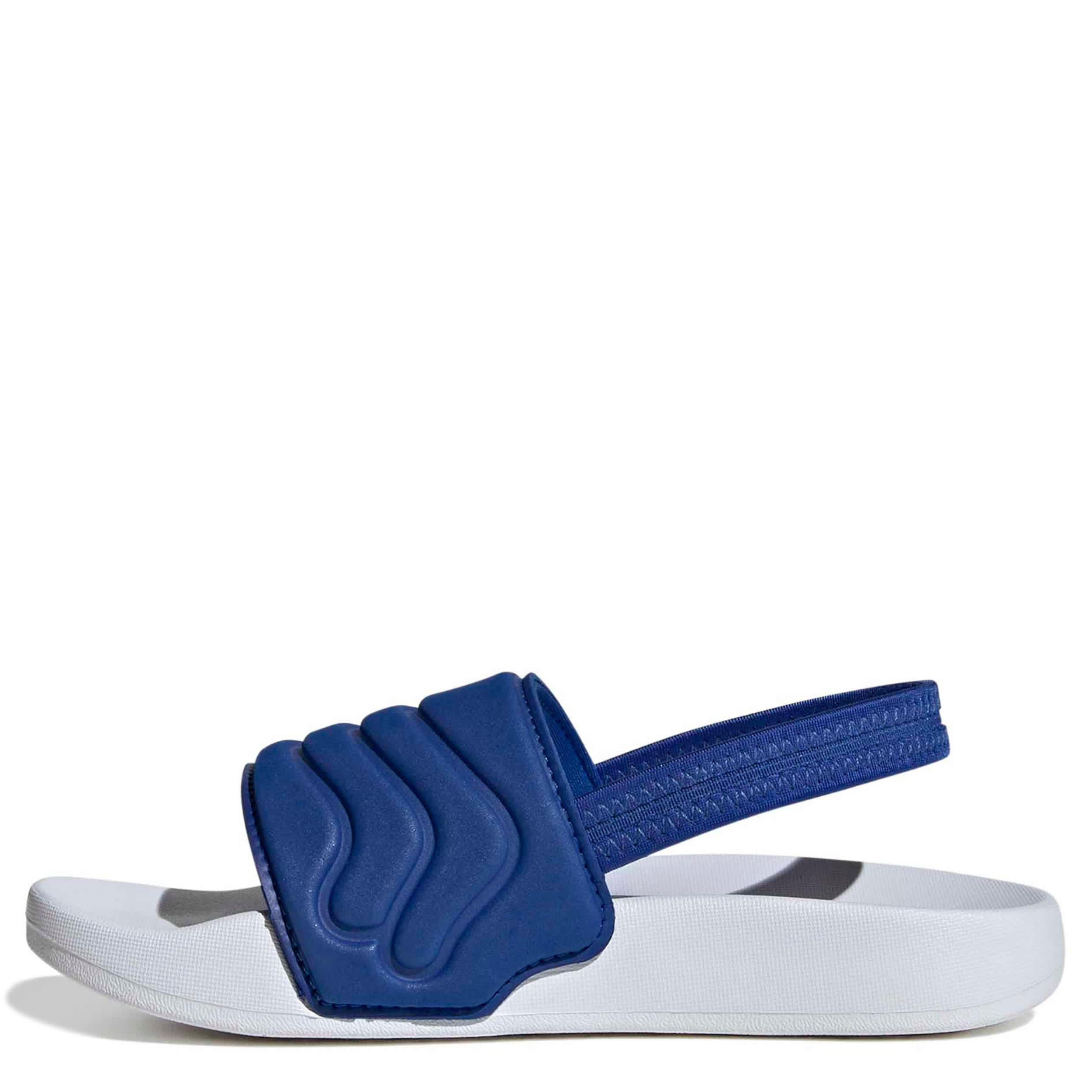ADIDAS-BOYS BIG LITTLE KID ADILETTE ESTRAP 2.0 SLIDE-BLUE & WHITE