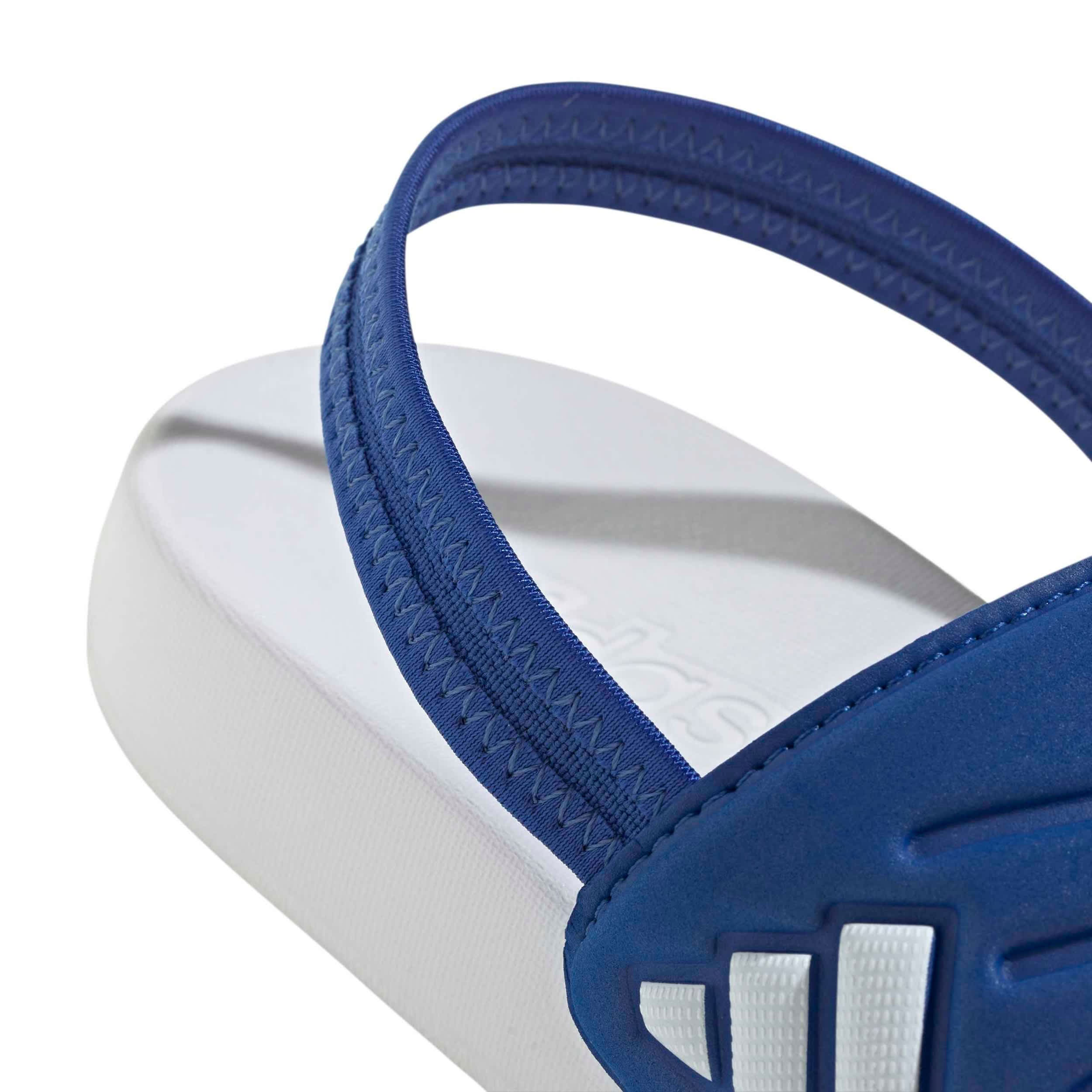 ADIDAS-BOYS BIG LITTLE KID ADILETTE ESTRAP 2.0 SLIDE-BLUE & WHITE