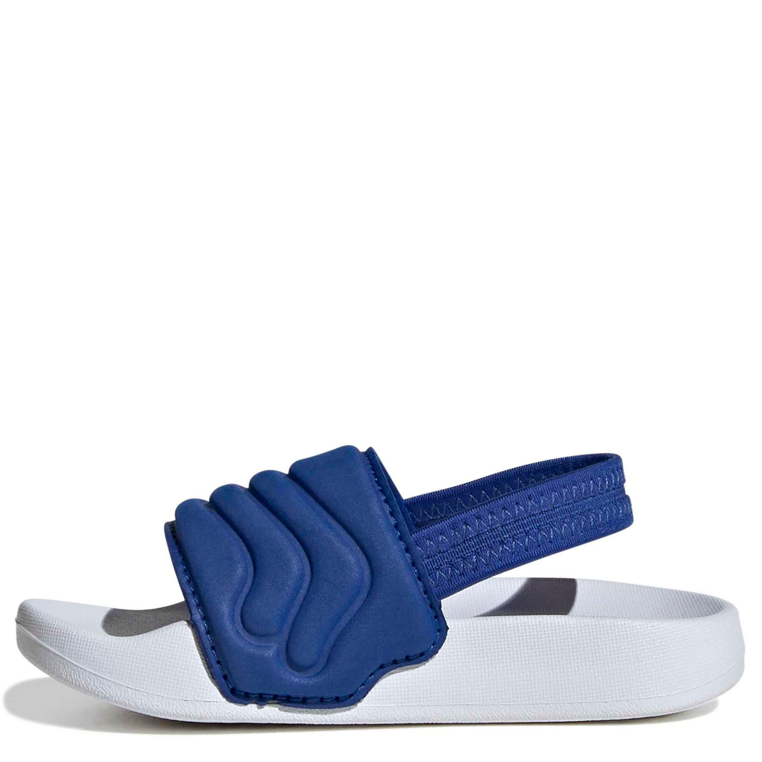 ADIDAS-BOYS TODDLER-LITTLE KID ADILETTE ESTRAP 2.0 SLIDE-BLUE & WHITE