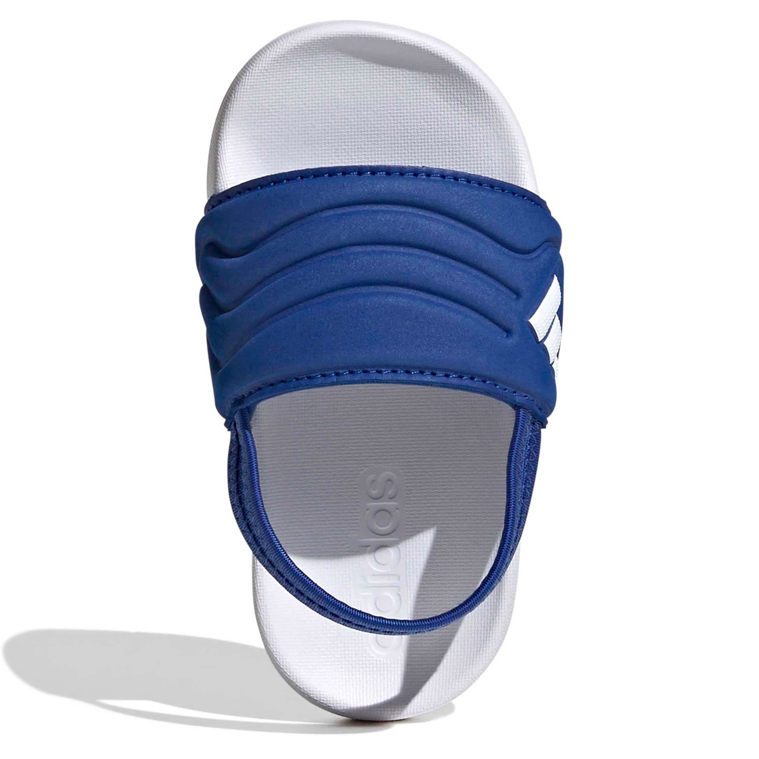 ADIDAS-BOYS TODDLER-LITTLE KID ADILETTE ESTRAP 2.0 SLIDE-BLUE & WHITE