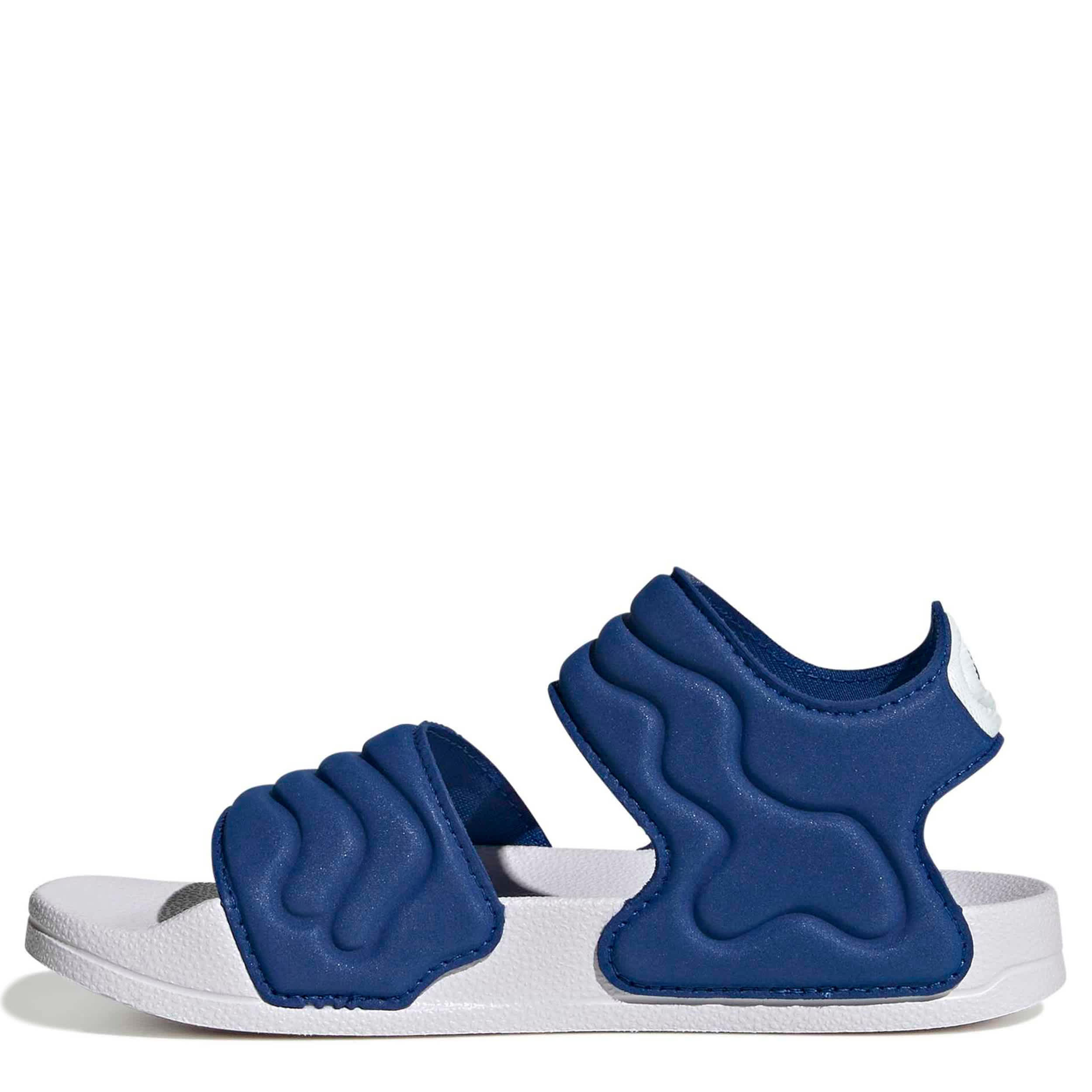ADIDAS-BOYS BIG LITTLE KID ADILETTE 2 SANDAL-BLUE & WHITE
