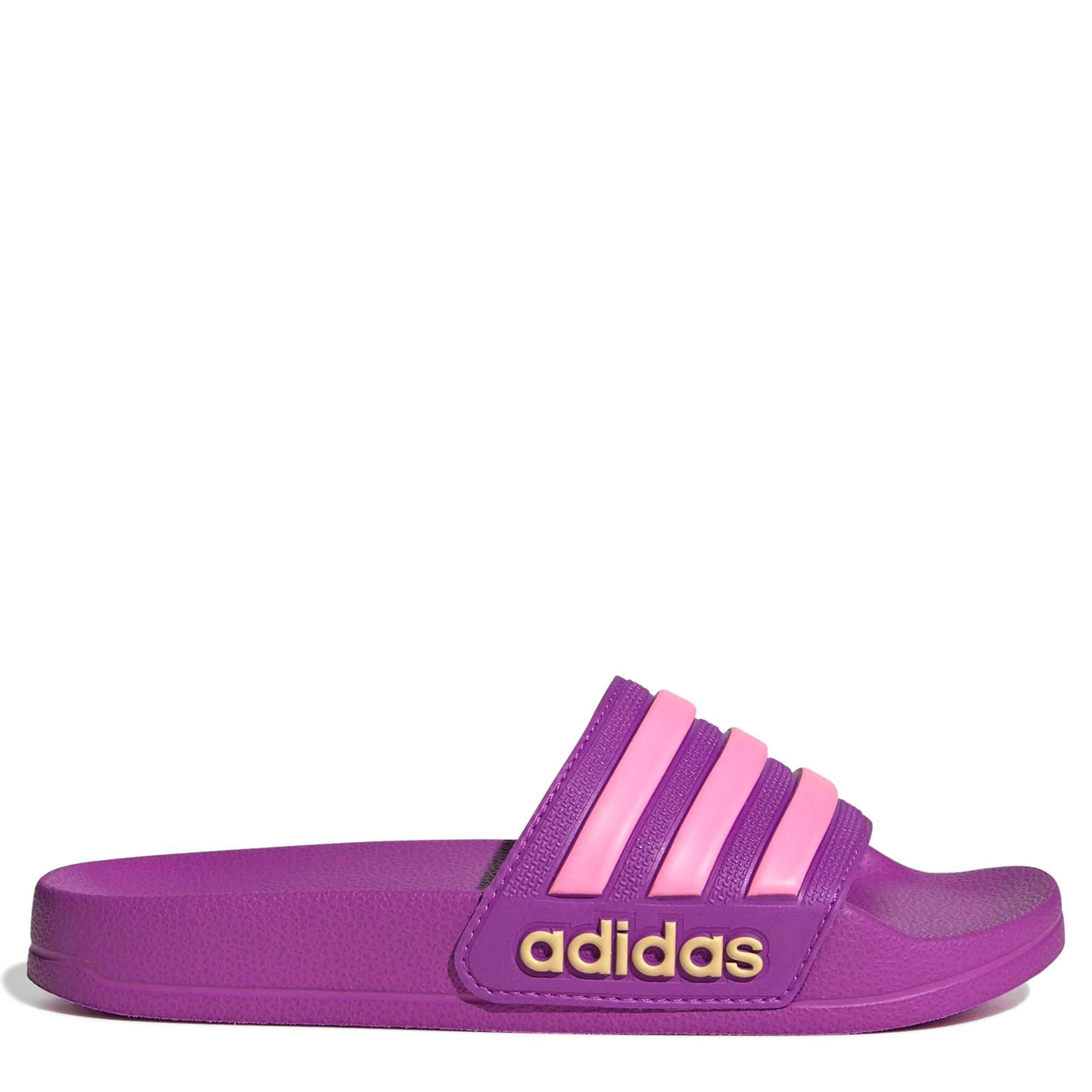ADIDAS-GIRLS BIG LITTLE KID ADILETTE SHOWER SLIDE-PURPLE & PINK