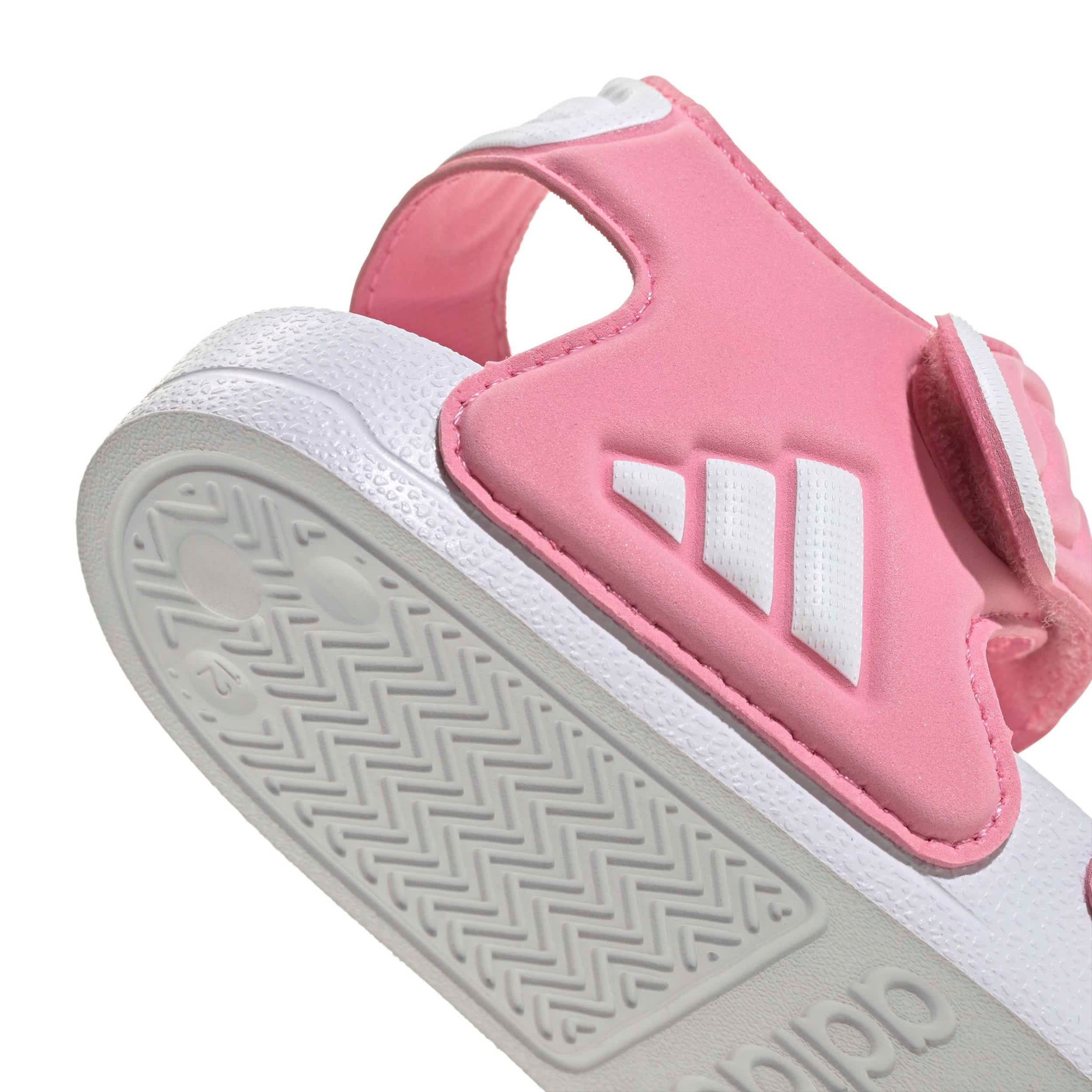ADIDAS-GIRLS BIG LITTLE KID ADILETTE 2 SANDAL-PINK & WHITE