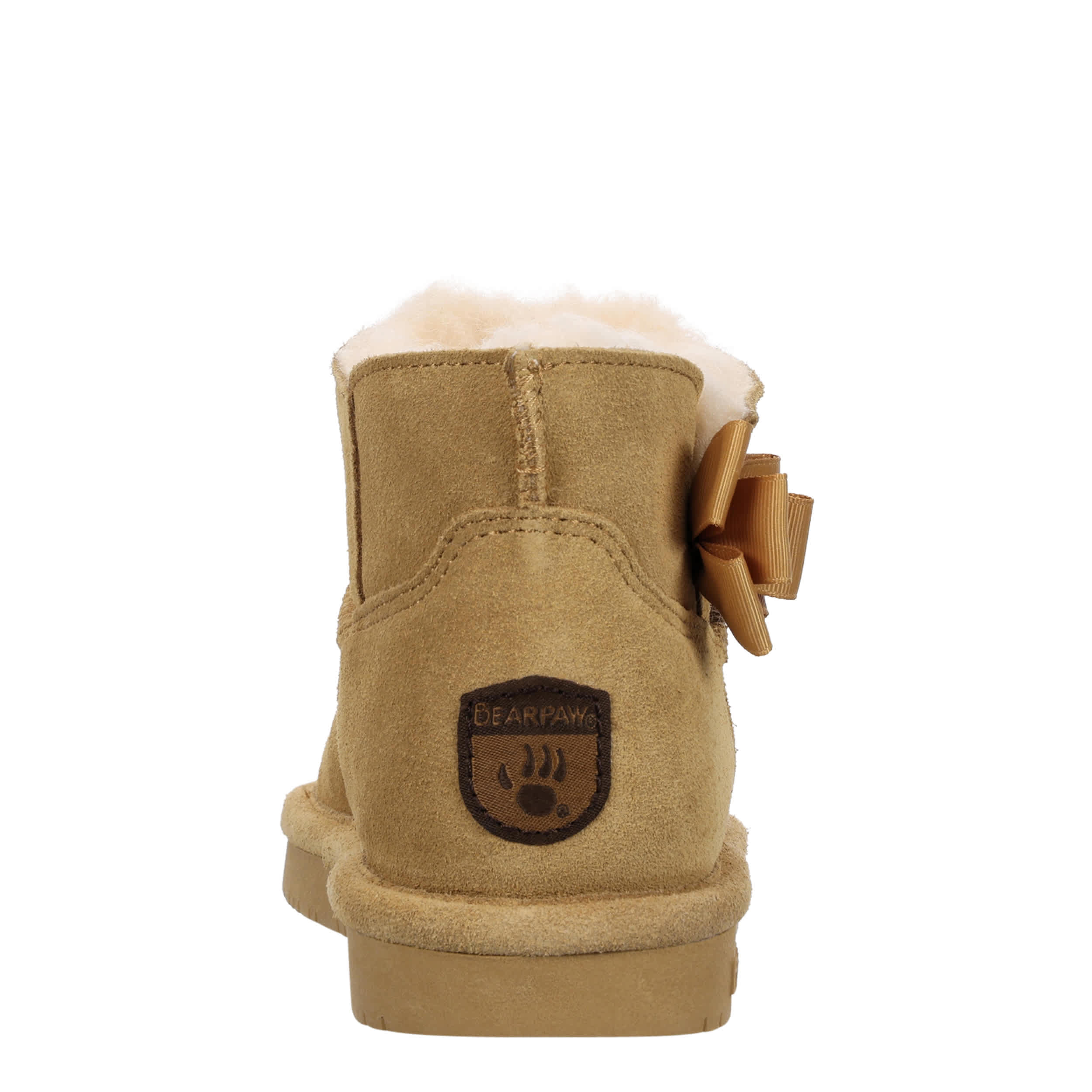 BEARPAW-GIRLS LITTLE-BIG KID SAIGE YOUTH FUR BOOT-TAN & 