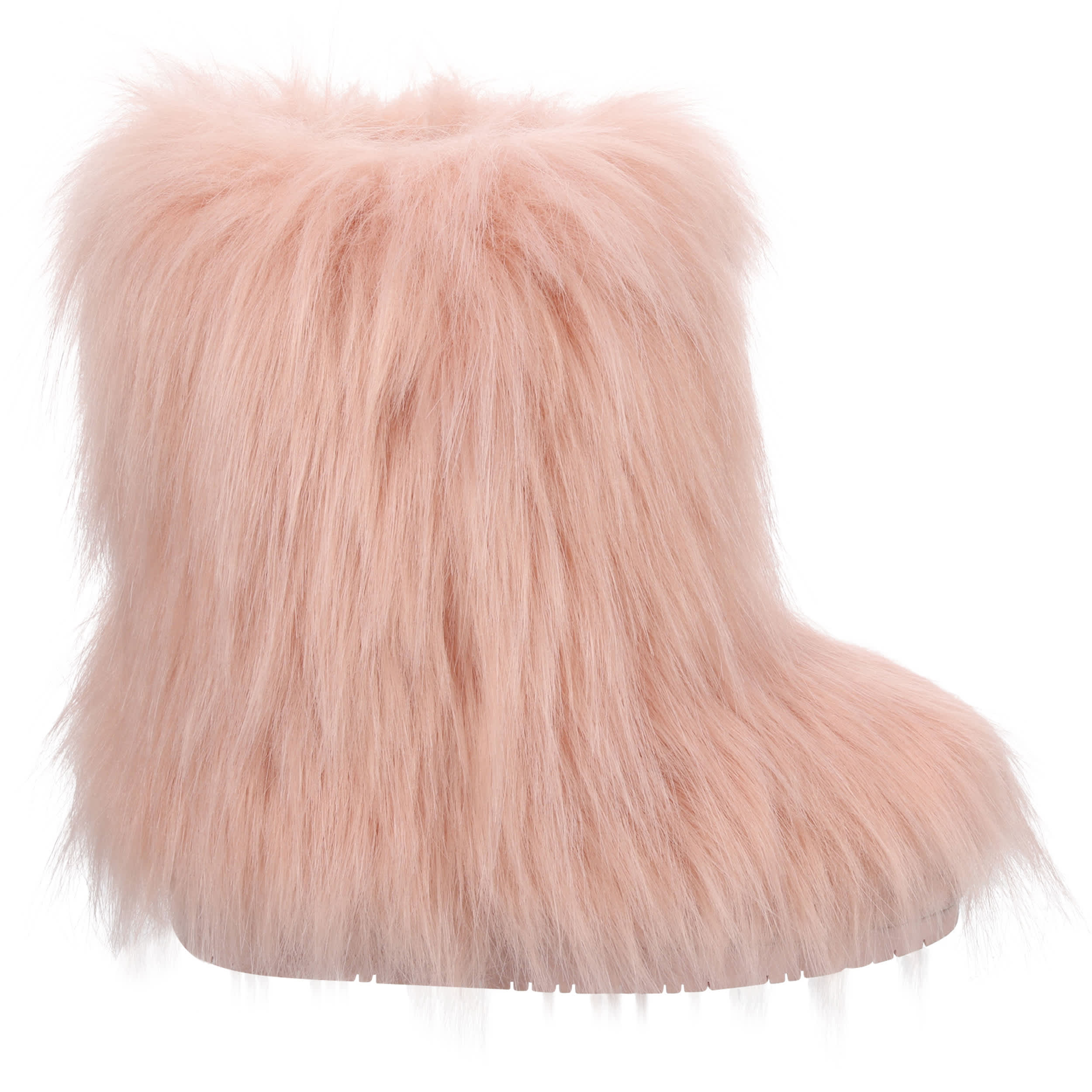 BEARPAW-GIRLS LITTLE-BIG KID YETTIE FUR BOOT-PINK & 