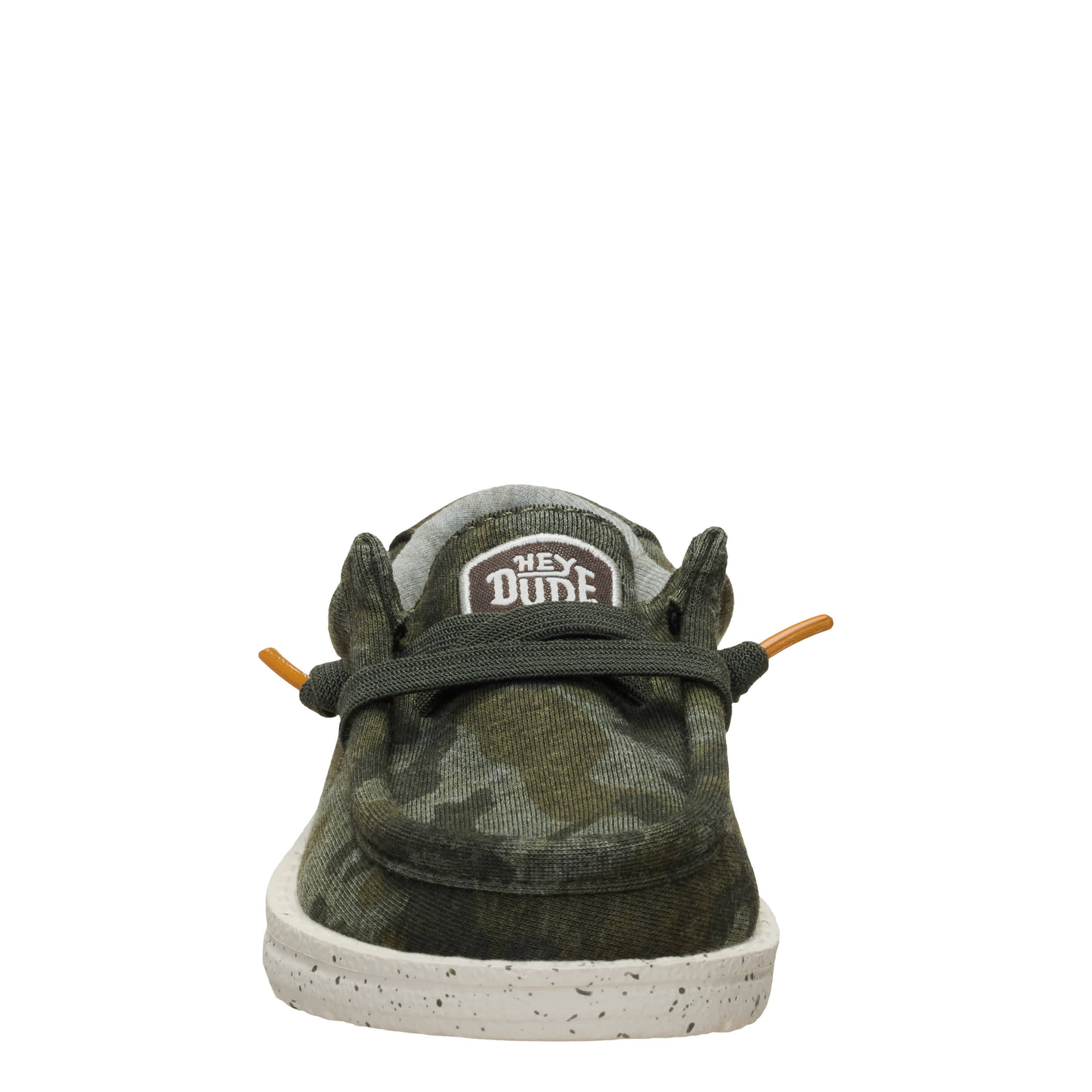 HEYDUDE-BOYS WALLY TODDLER SLIP ON SNEAKER-GREEN & BROWN
