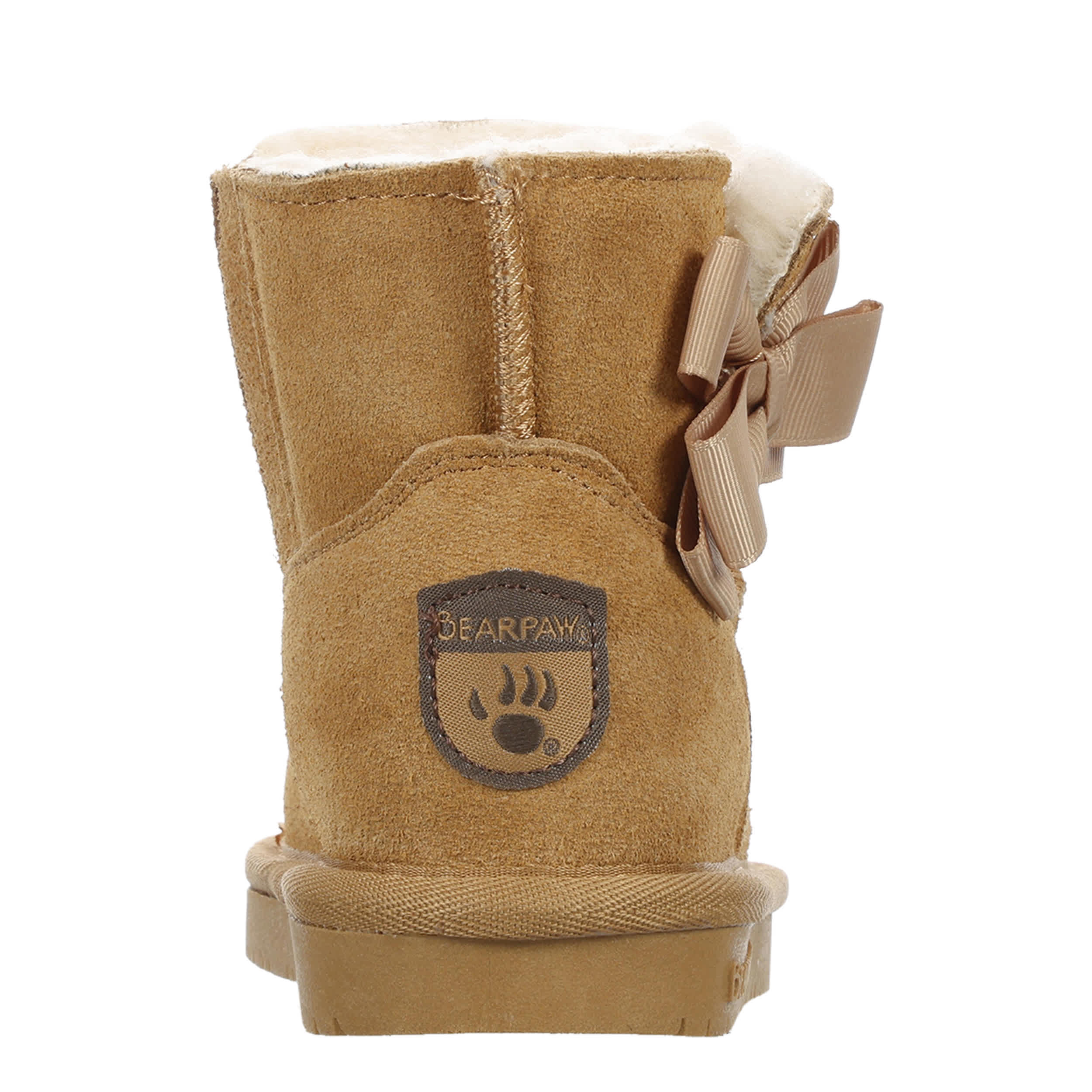 BEARPAW-GIRLS TODDLER-LITTLE KID SAIGE FUR BOOT-TAN & 