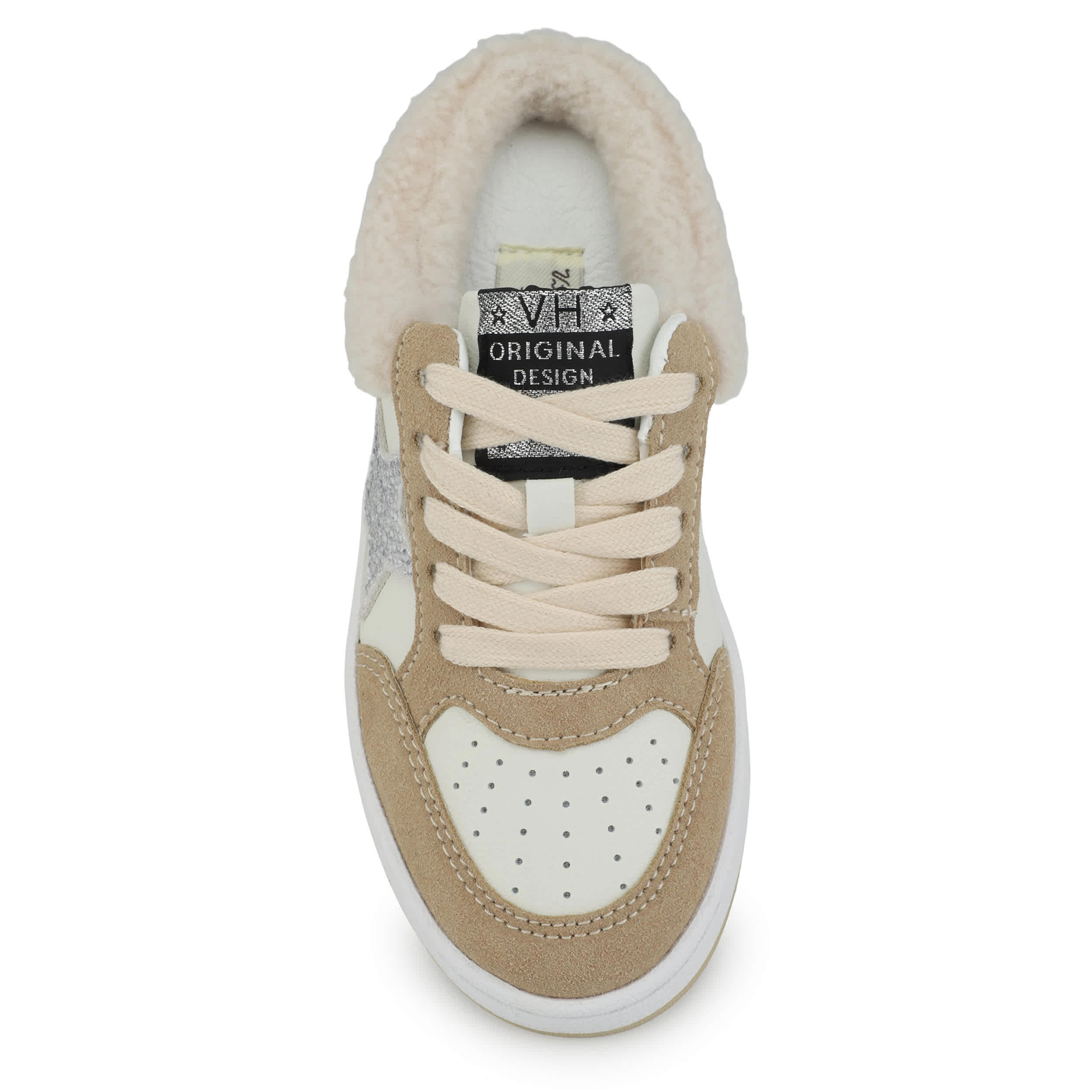 Vintage Havana-GIRLS LITTLE-BIG KID BETTY SLIP ON SNEAKER-WHITE & TAUPE