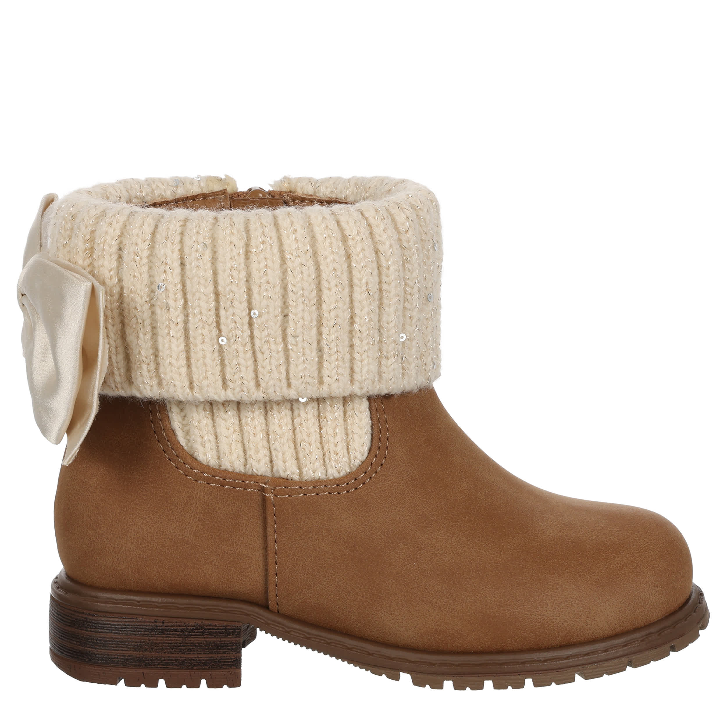 CUPCAKE COUTURE-GIRLS TODDLER-LITTLE KID LIL FAWNLING ANKLE BOOT-TAN & OFF WHITE