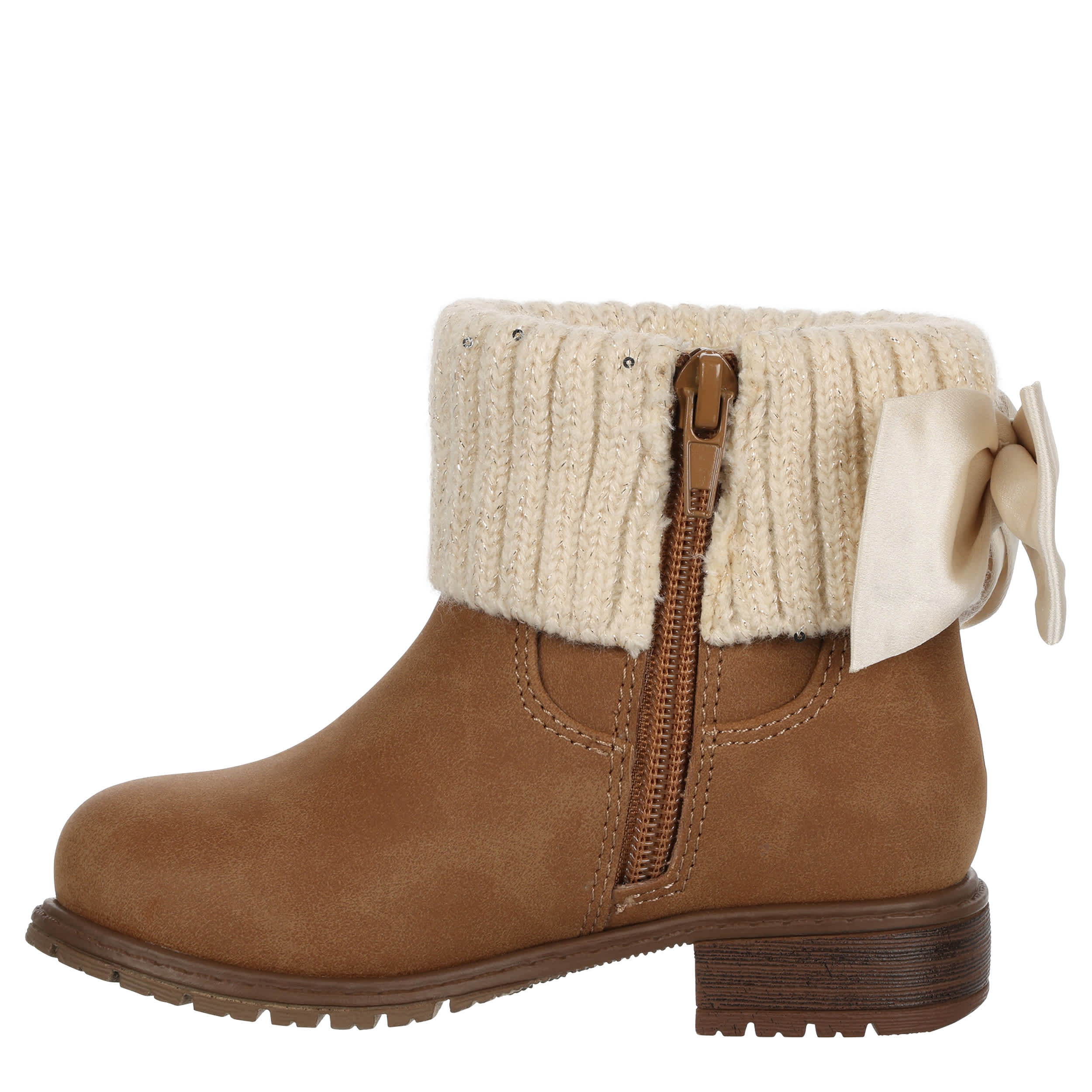 CUPCAKE COUTURE-GIRLS TODDLER-LITTLE KID LIL FAWNLING ANKLE BOOT-TAN & OFF WHITE