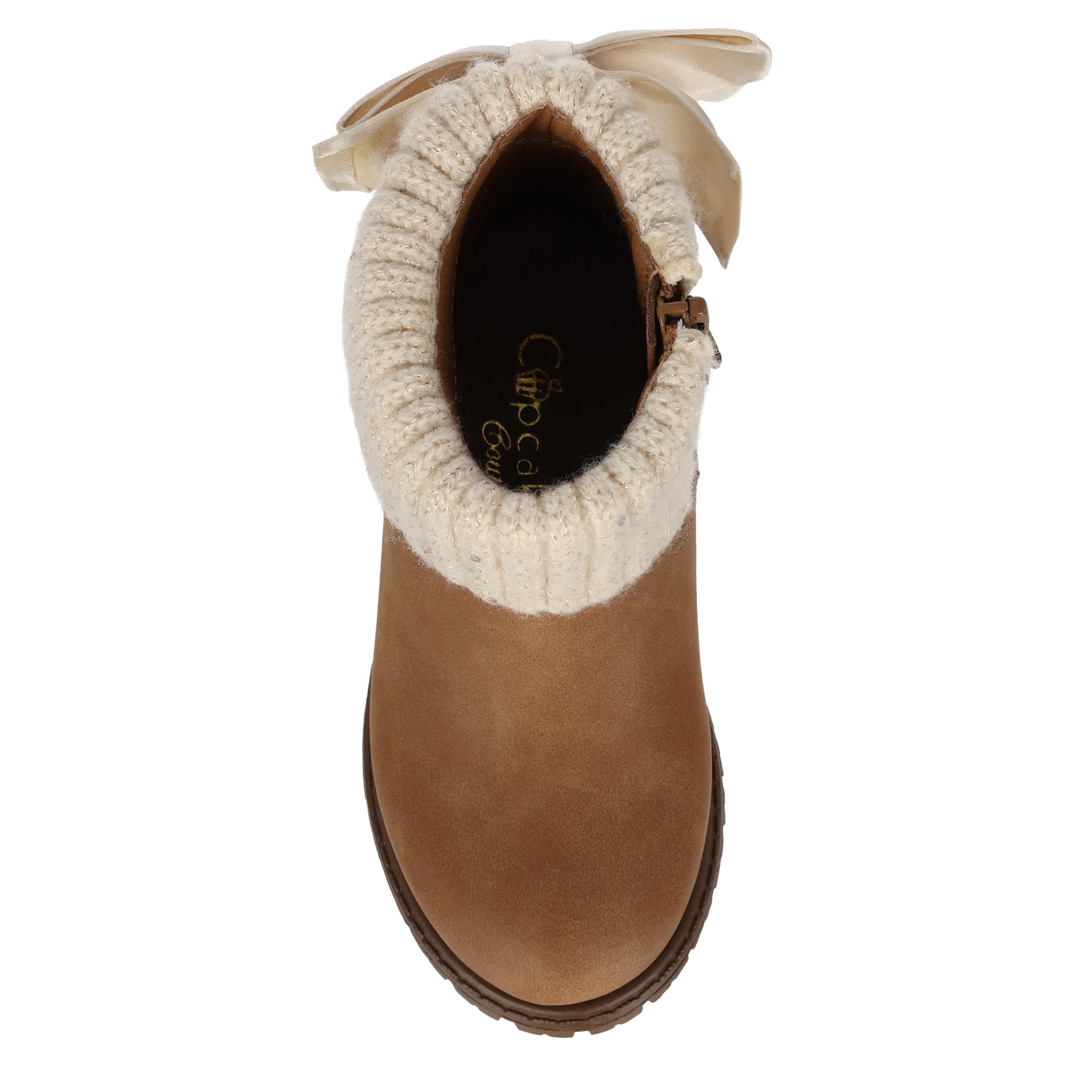 CUPCAKE COUTURE-GIRLS TODDLER-LITTLE KID LIL FAWNLING ANKLE BOOT-TAN & OFF WHITE