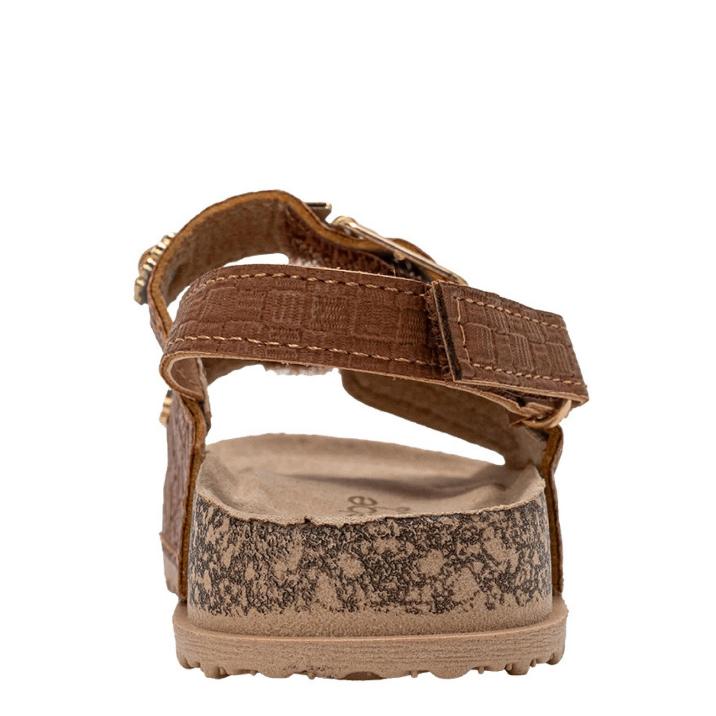 BEBE-GIRLS INFANT-TODDLER FOOTBED SANDAL-COGNAC & 