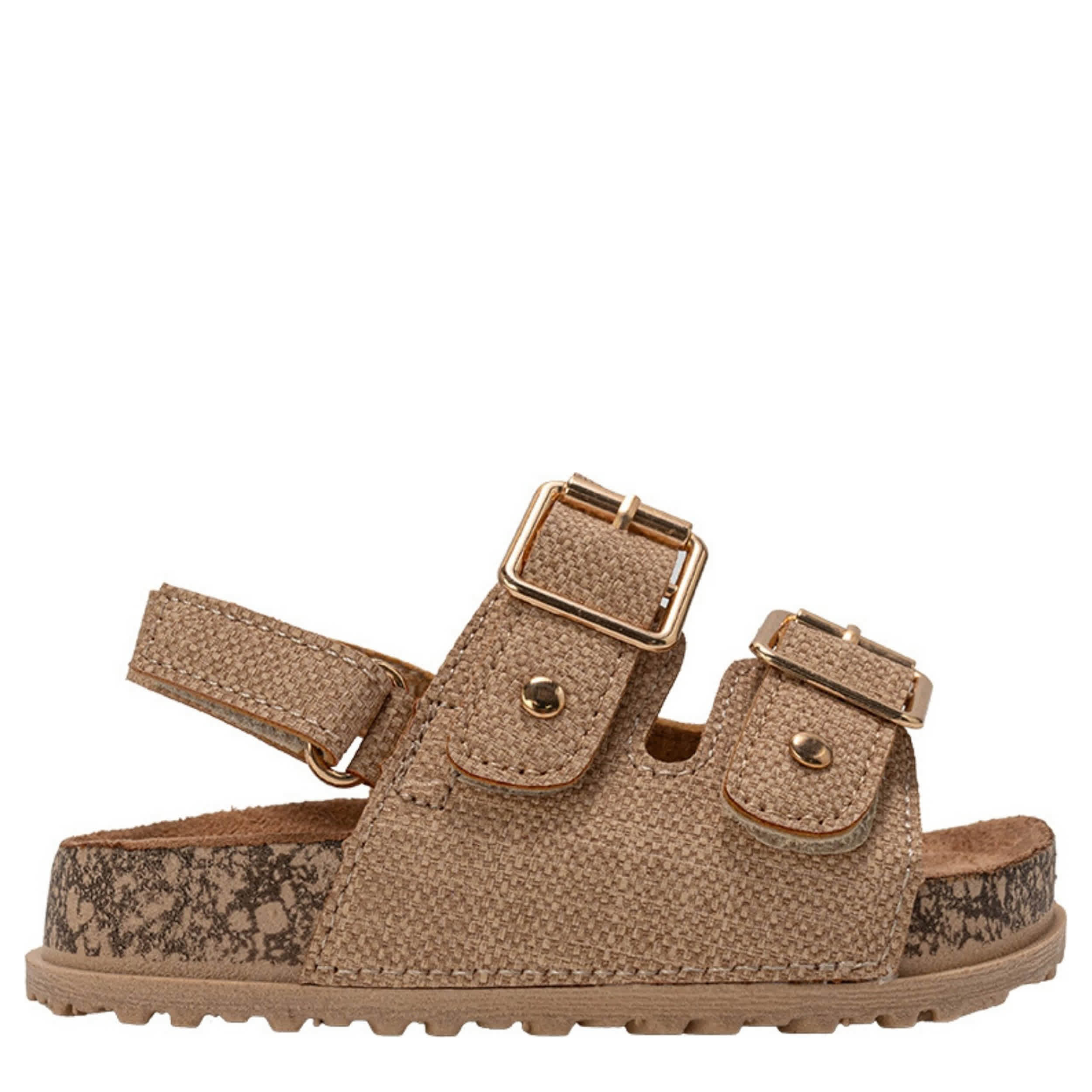 BEBE-GIRLS INFANT-TODDLER FOOTBED SANDAL-TAN & 