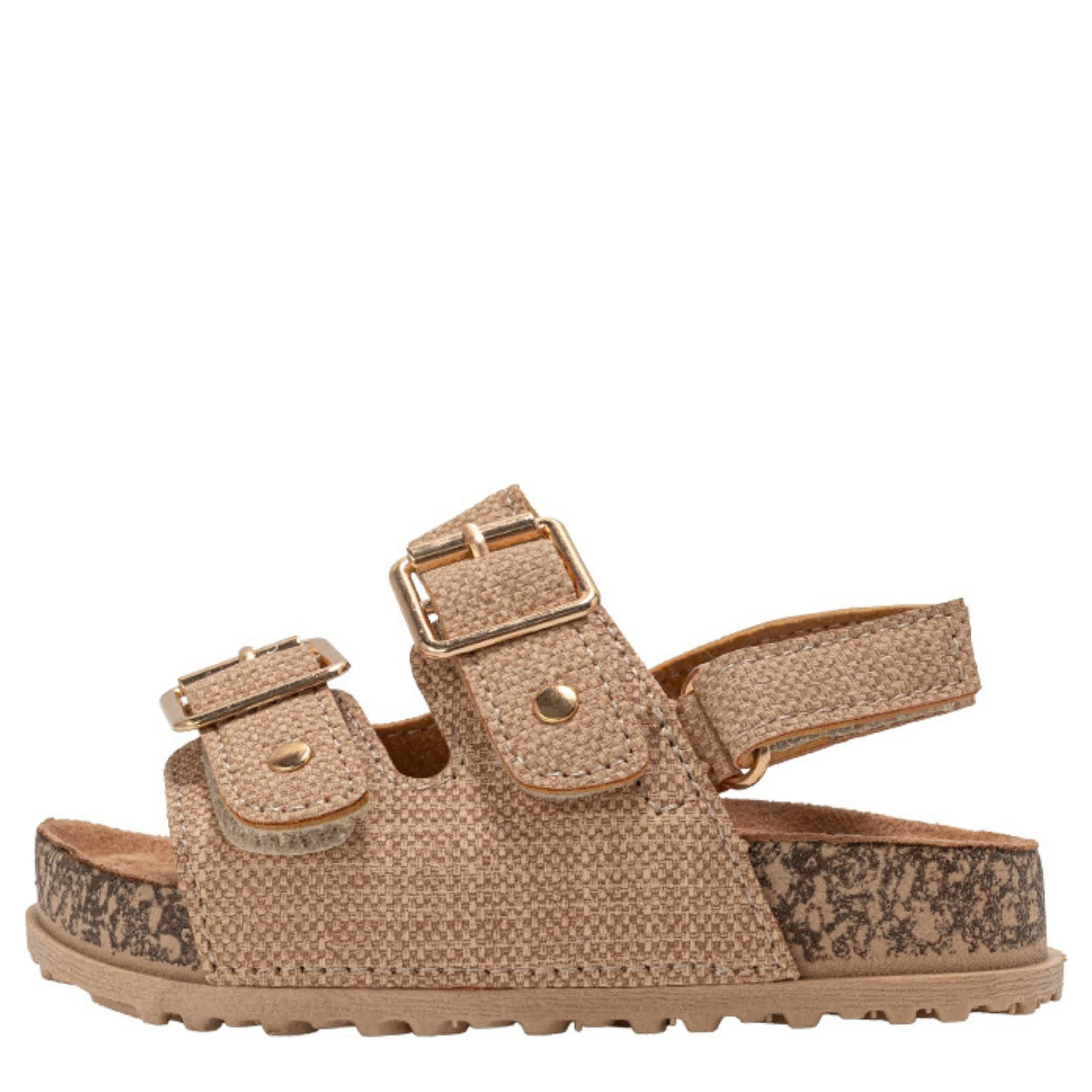 BEBE-GIRLS INFANT-TODDLER FOOTBED SANDAL-TAN & 