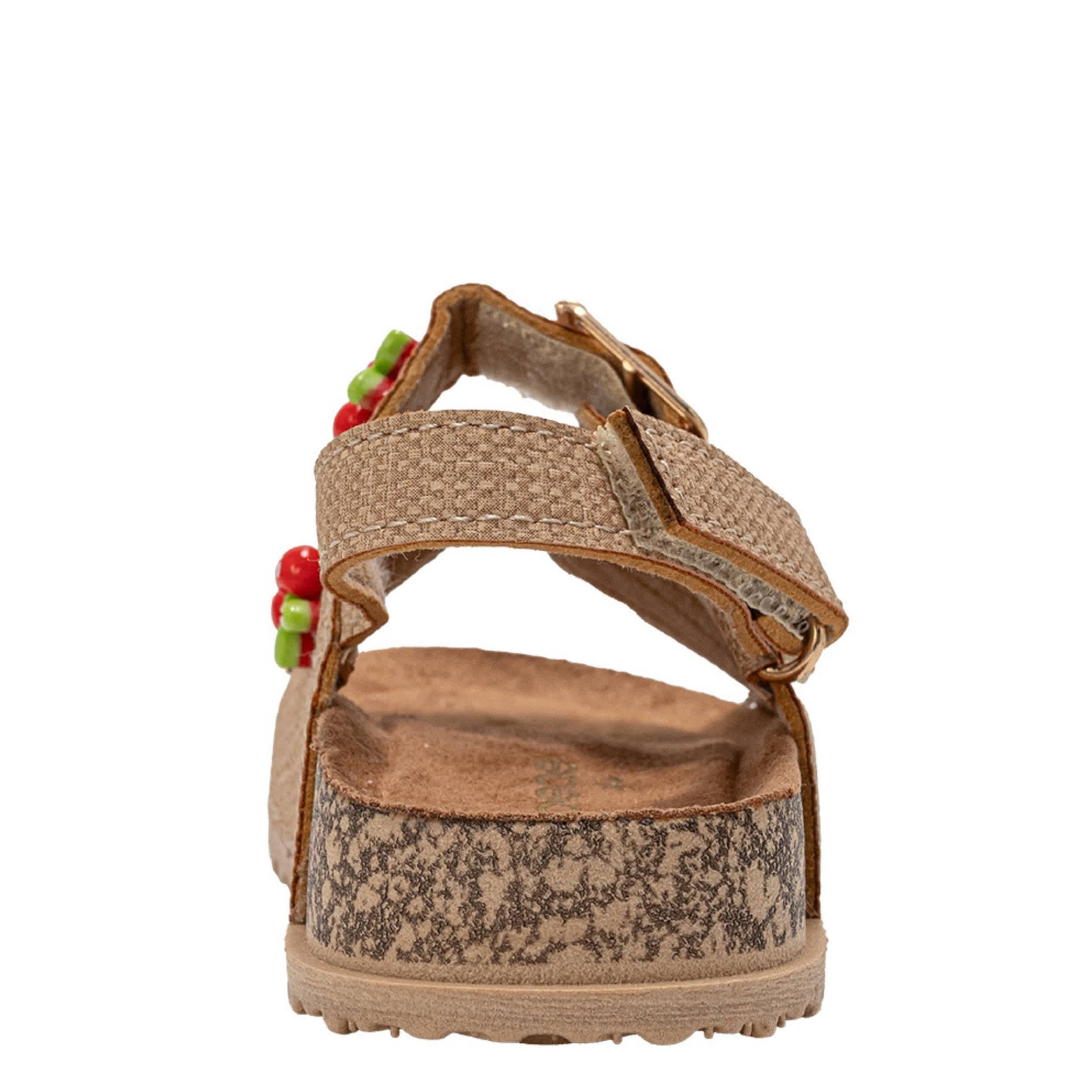 BEBE-GIRLS INFANT-TODDLER FOOTBED SANDAL-TAN & 