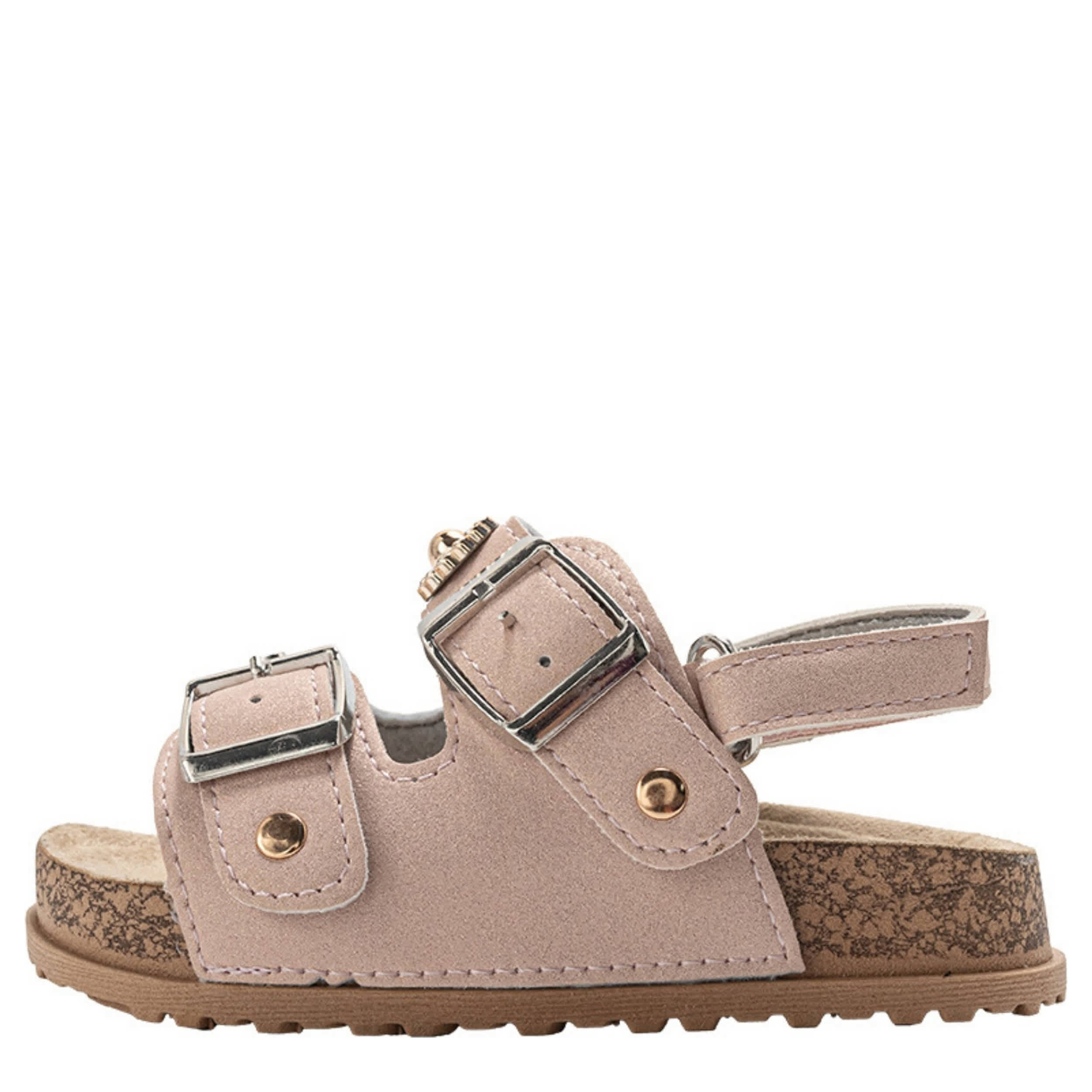 BEBE-GIRLS INFANT-TODDLER FOOTBED SANDAL-BLUSH & 