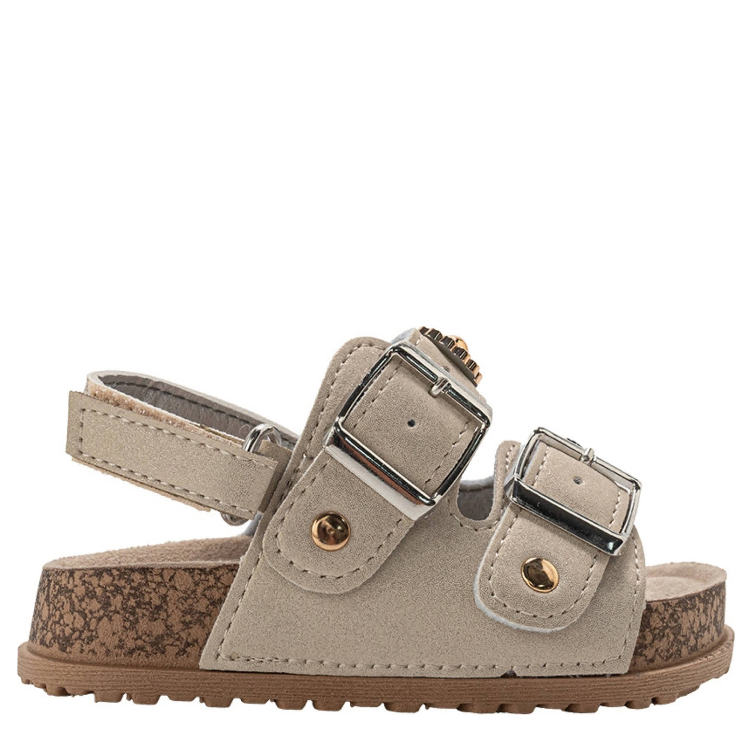 BEBE-GIRLS INFANT-TODDLER FOOTBED SANDAL-TAN & 