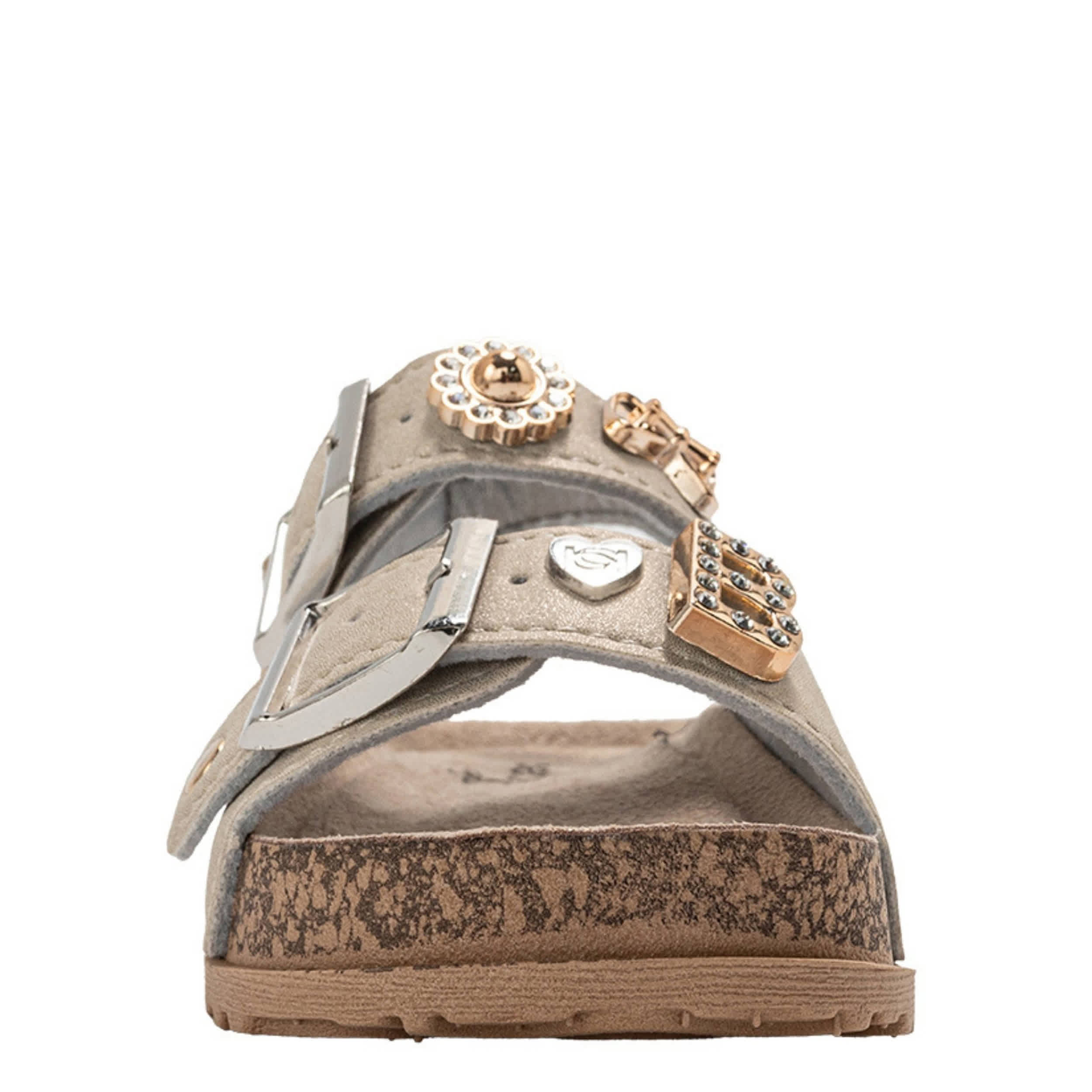 BEBE-GIRLS INFANT-TODDLER FOOTBED SANDAL-TAN & 