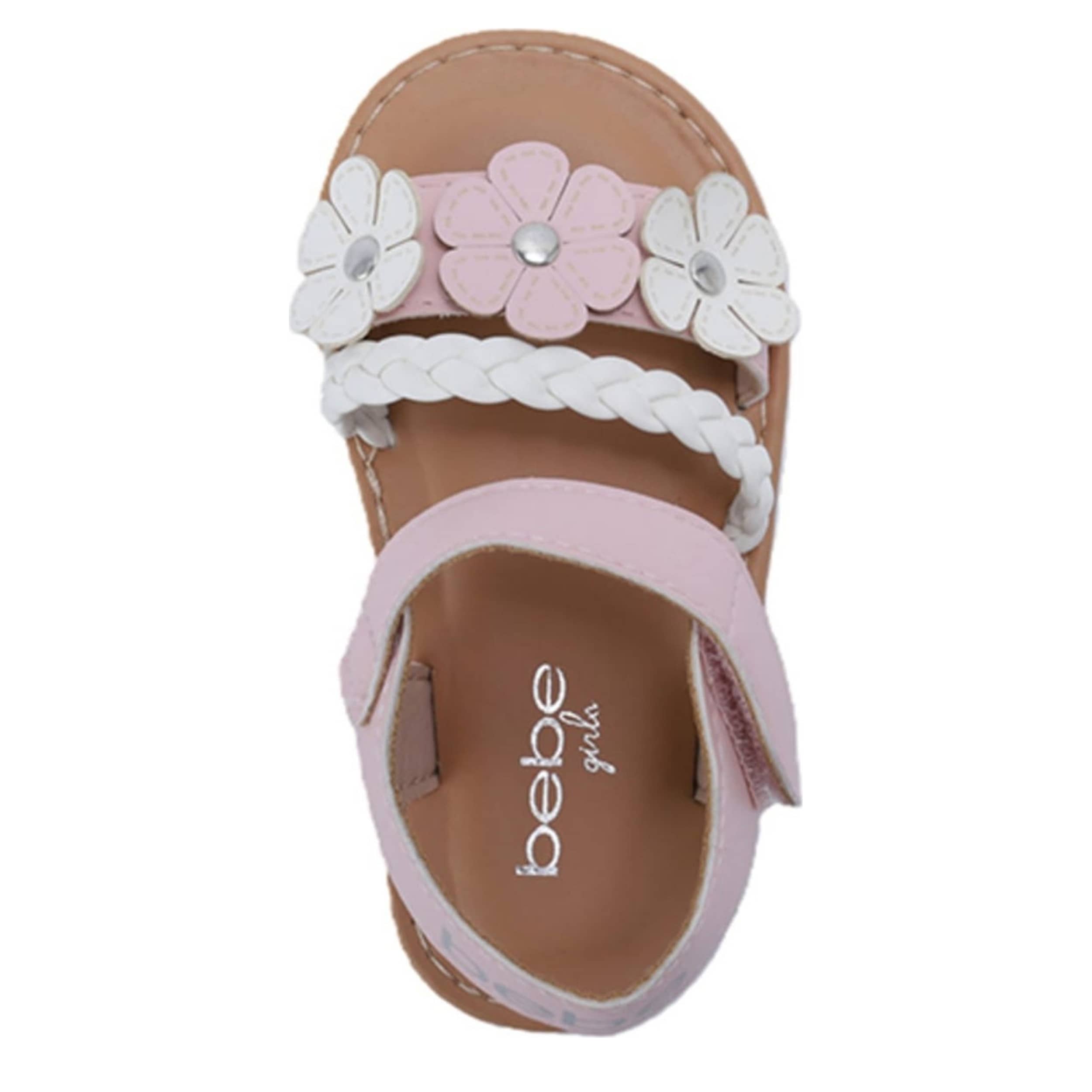 BEBE-GIRLS INFANT-TODDLER FLAT SANDAL-BLUSH & 