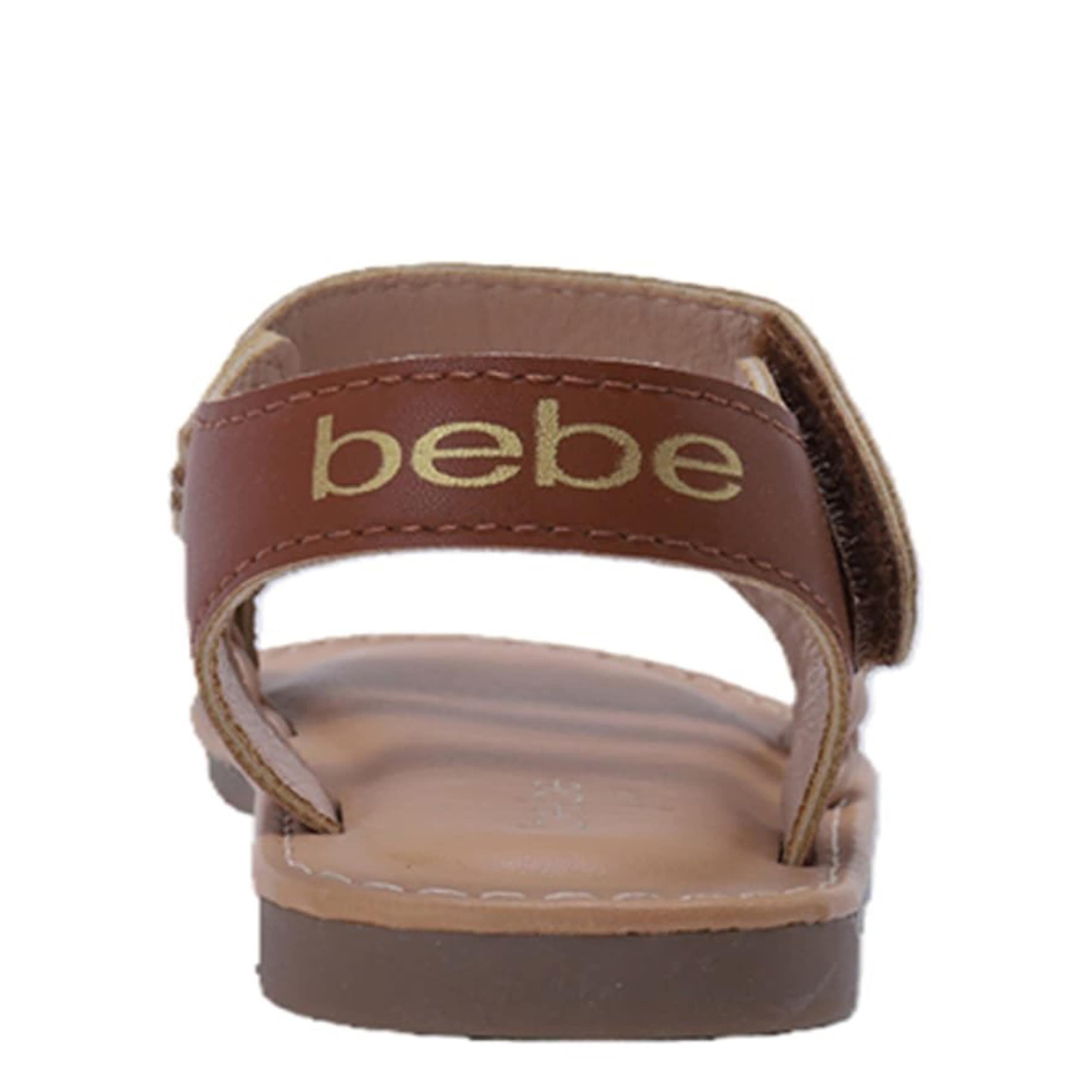 BEBE-GIRLS INFANT-TODDLER FLAT SANDAL-COGNAC & 