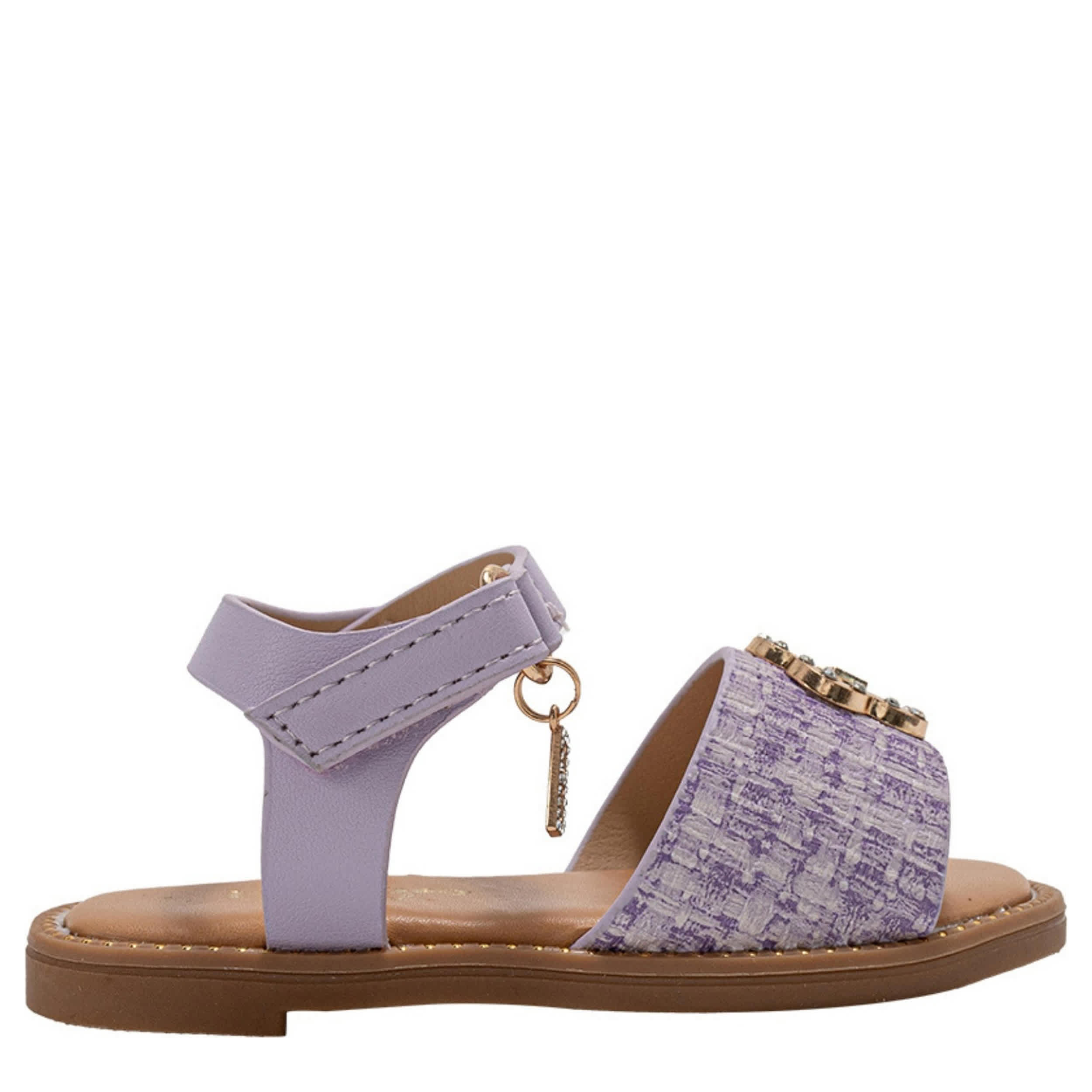 BEBE-GIRLS INFANT-TODDLER FLAT SANDAL-PURPLE & 