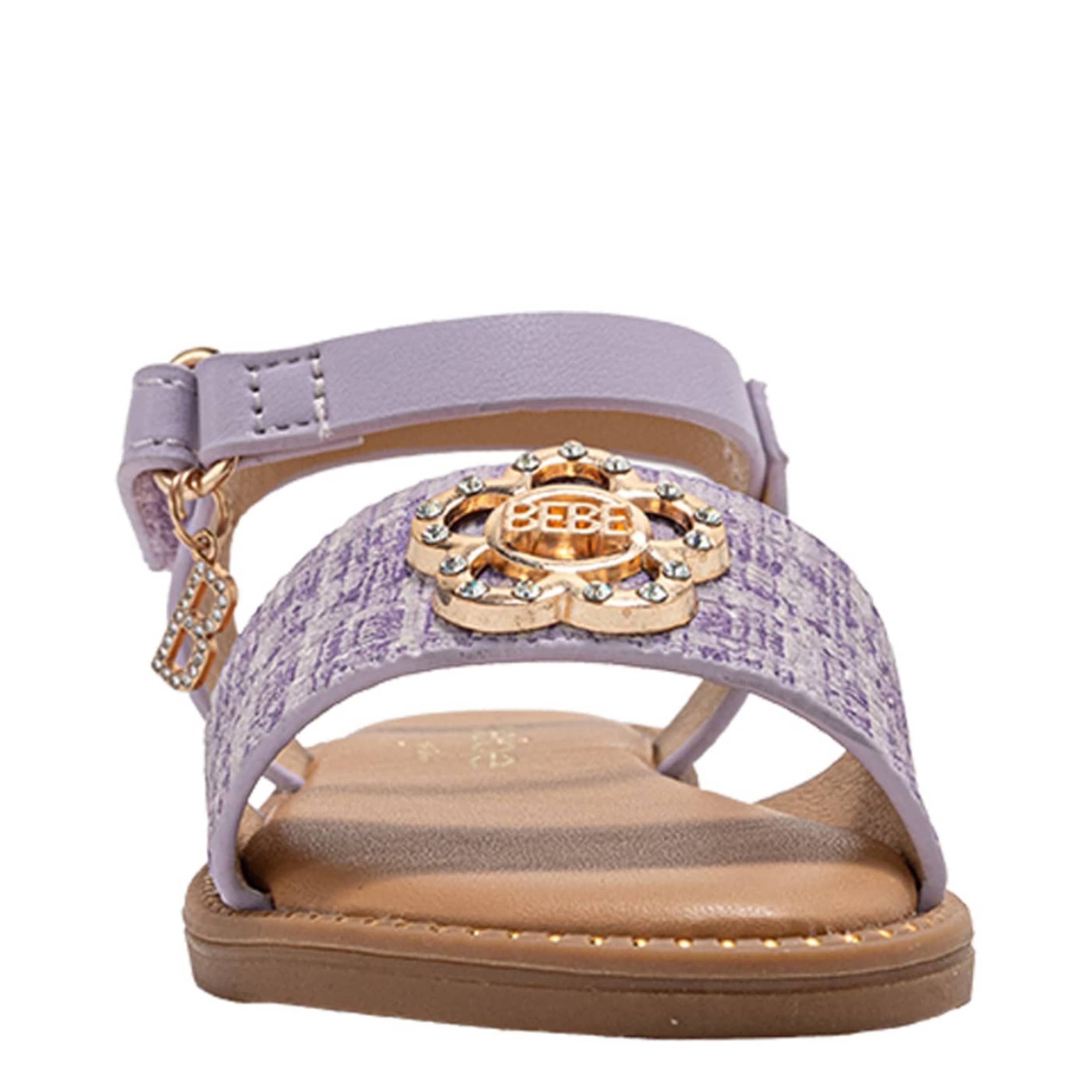 BEBE-GIRLS INFANT-TODDLER FLAT SANDAL-PURPLE & 