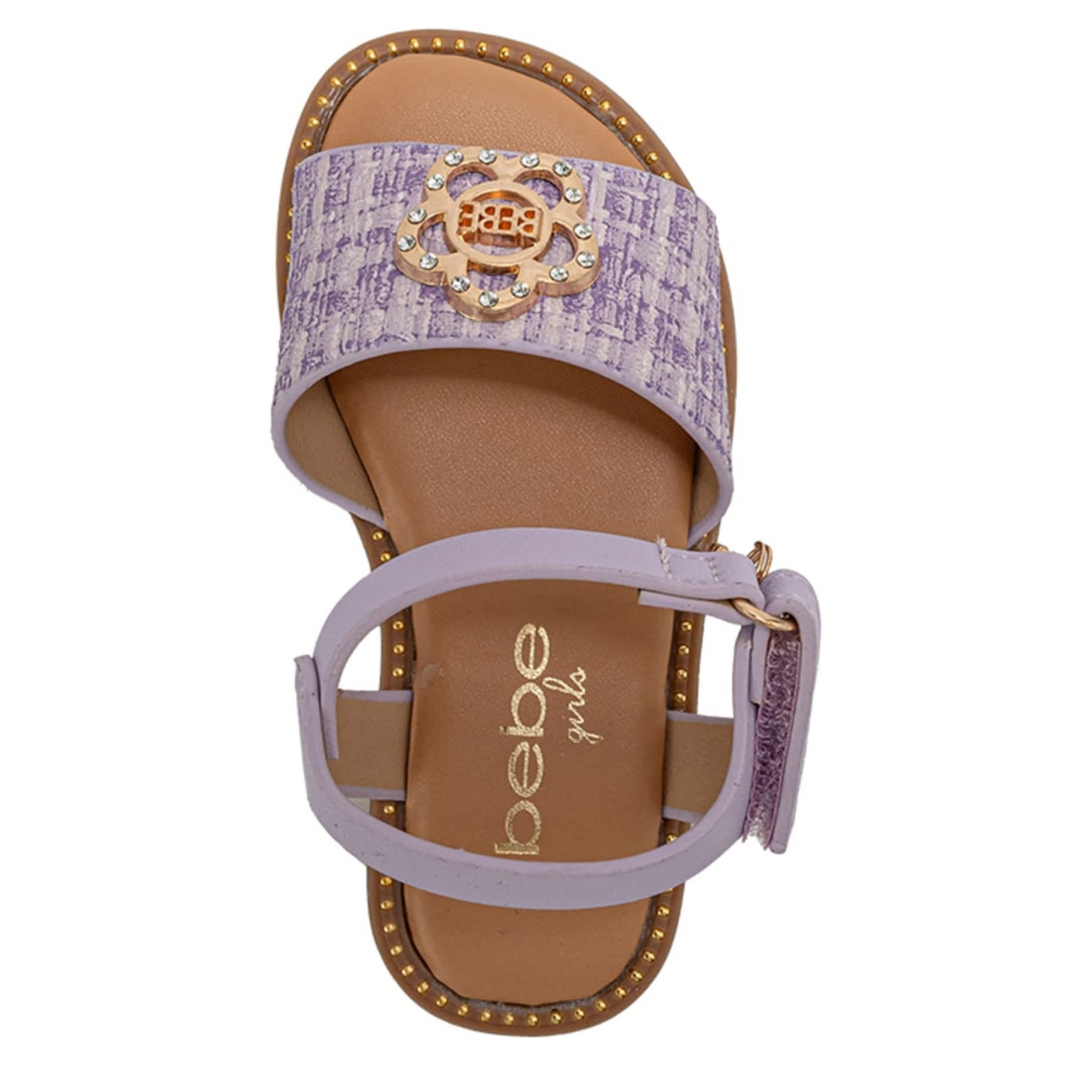 BEBE-GIRLS INFANT-TODDLER FLAT SANDAL-PURPLE & 