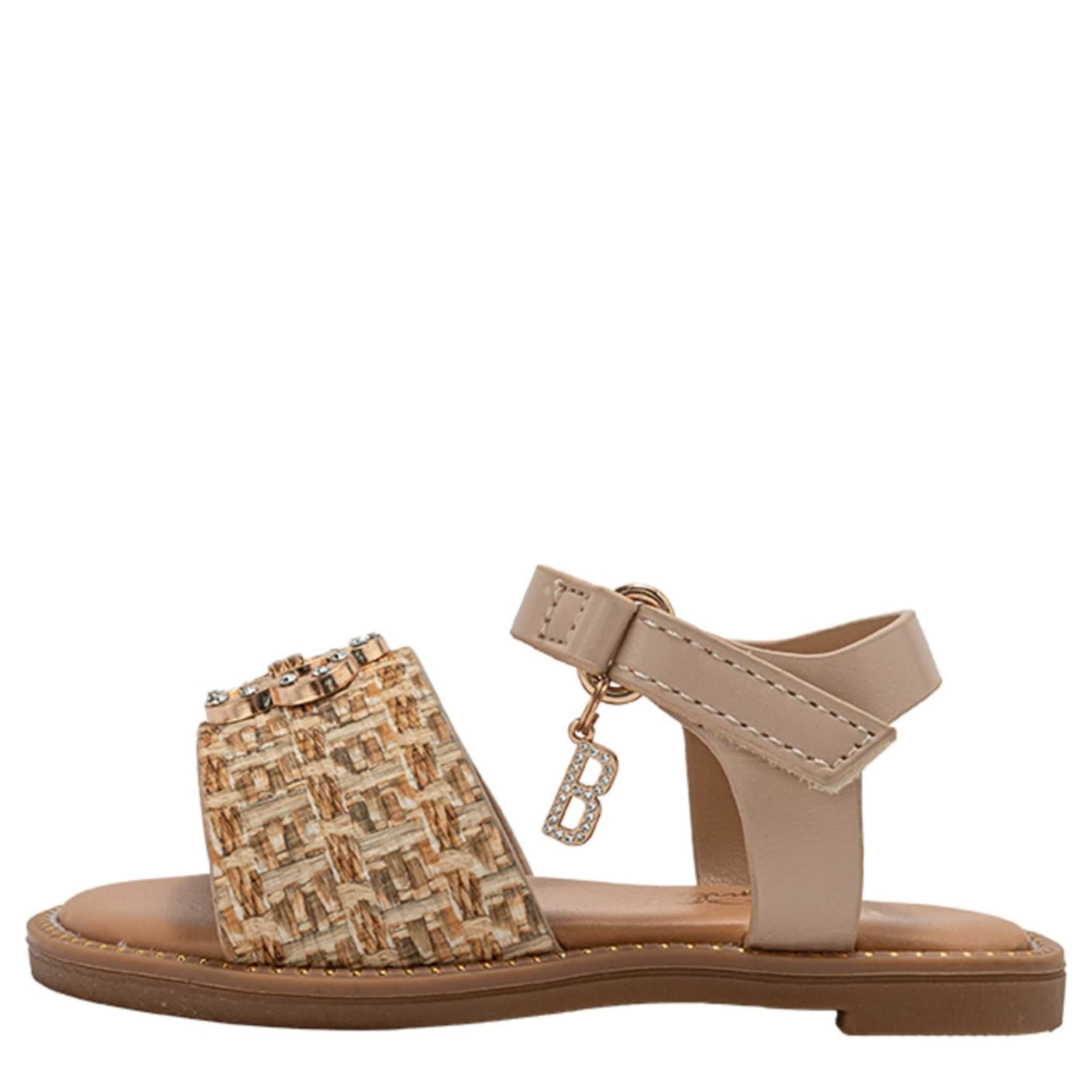 BEBE-GIRLS INFANT-TODDLER FLAT SANDAL-TAN & 