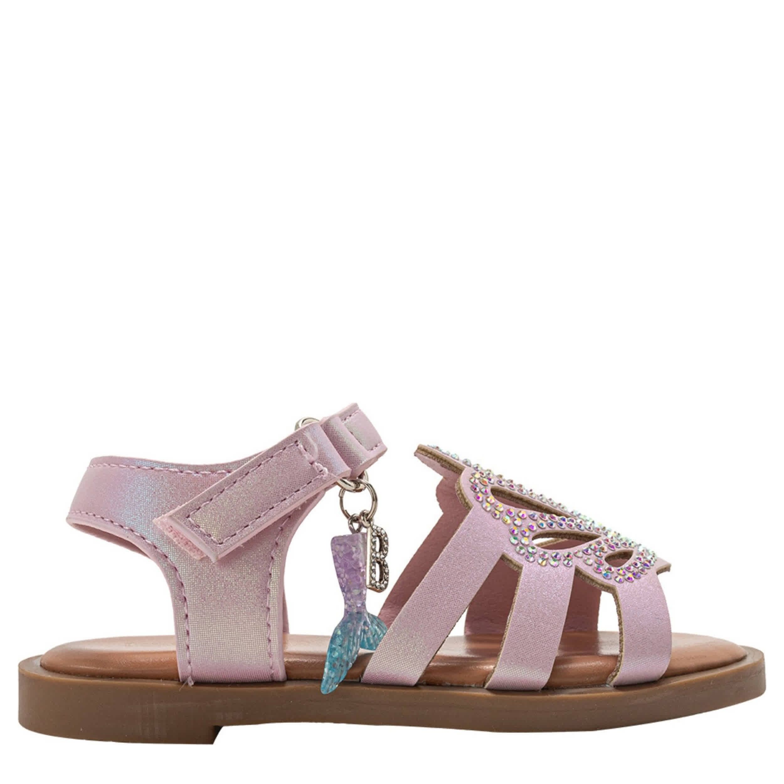 BEBE-GIRLS INFANT-TODDLER FLAT SANDAL-LILAC & 
