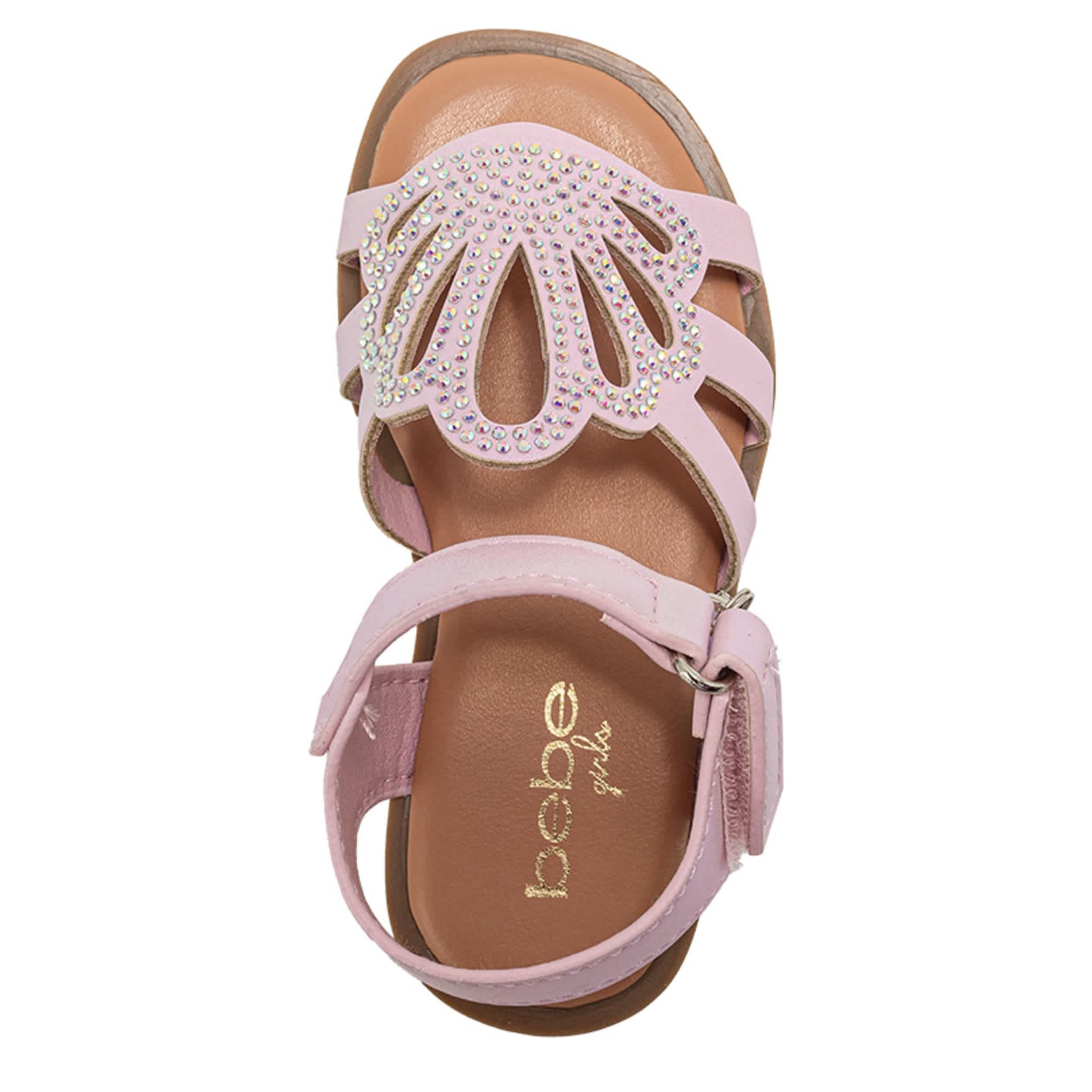 BEBE-GIRLS INFANT-TODDLER FLAT SANDAL-LILAC & 