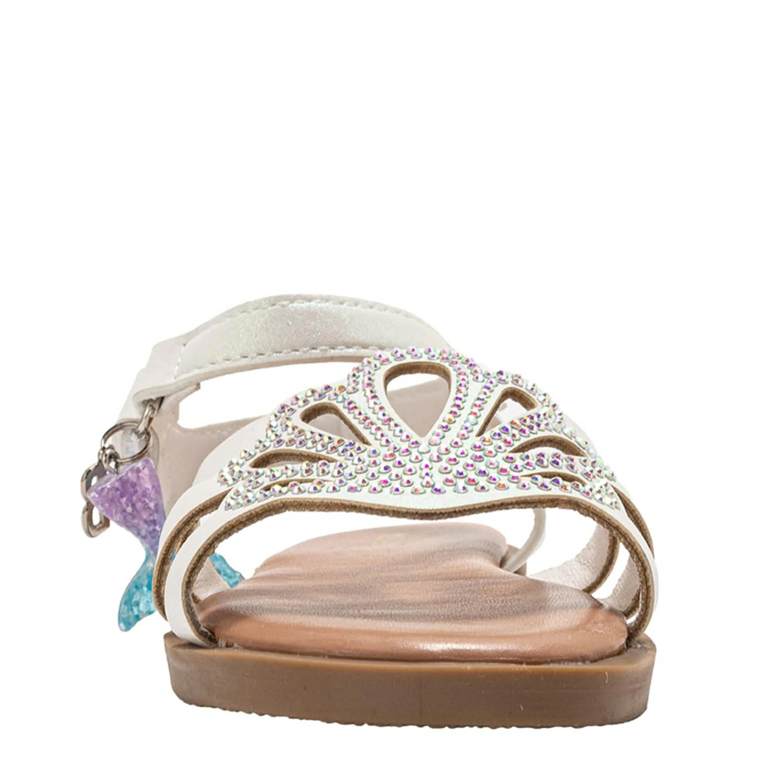 BEBE-GIRLS INFANT-TODDLER FLAT SANDAL-WHITE & 