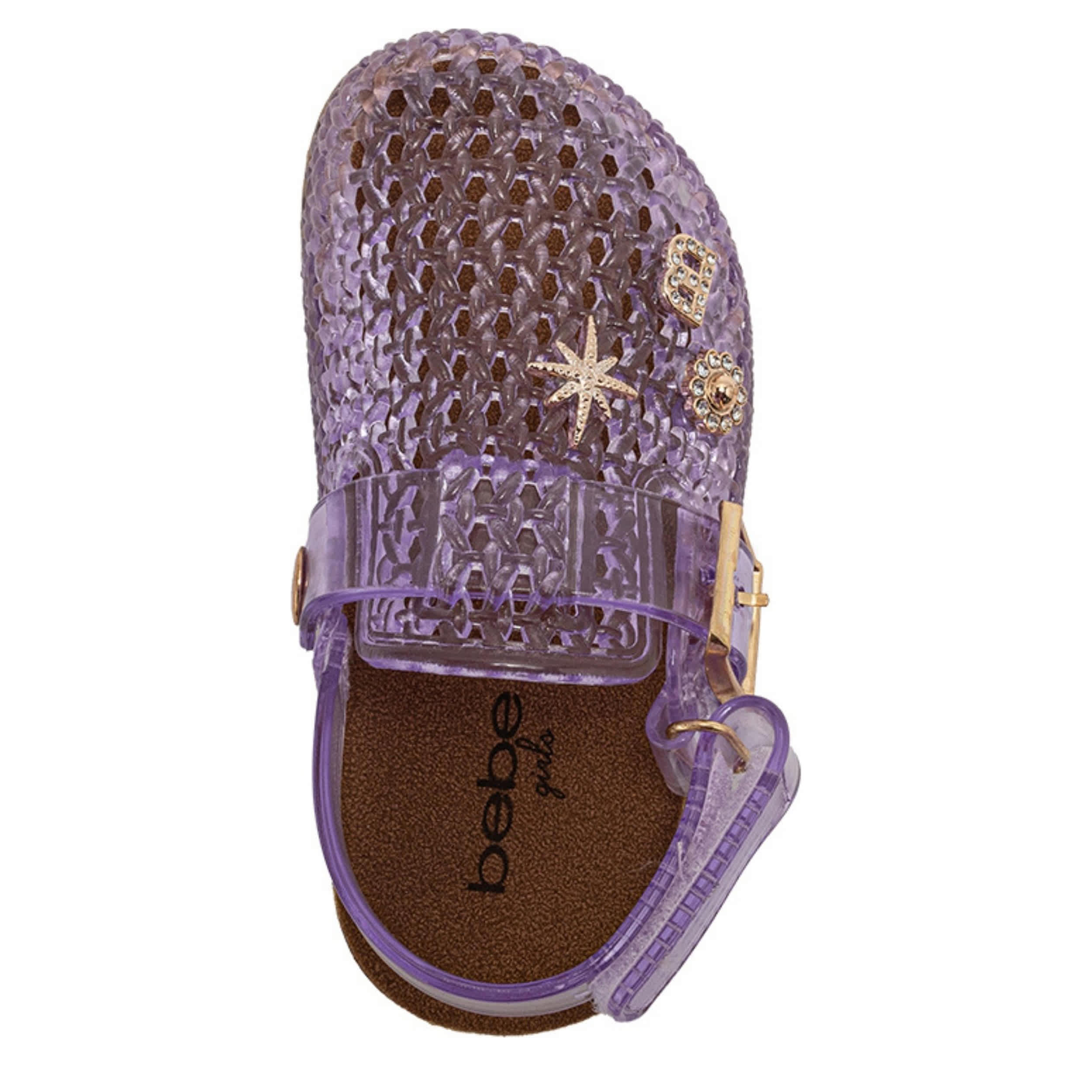 BEBE-GIRLS INFANT-TODDLER JELLY CLOG-PURPLE & 