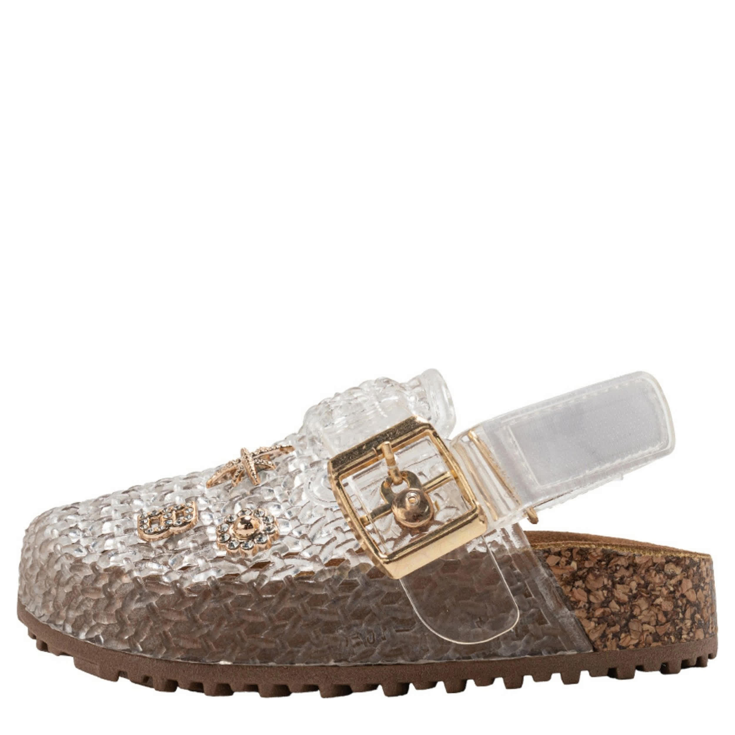 BEBE-GIRLS INFANT-TODDLER JELLY CLOG-CLEAR & 