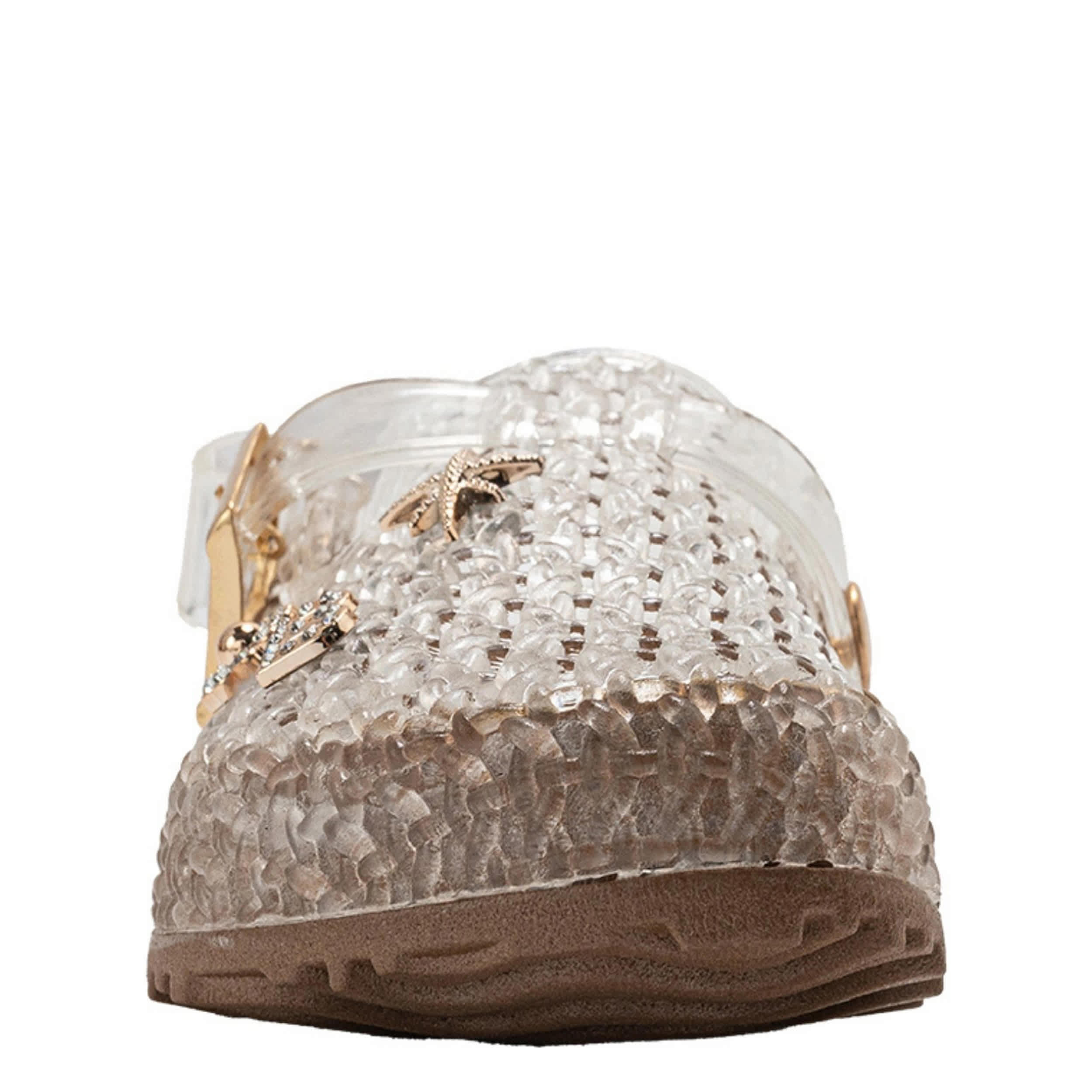 BEBE-GIRLS INFANT-TODDLER JELLY CLOG-CLEAR & 