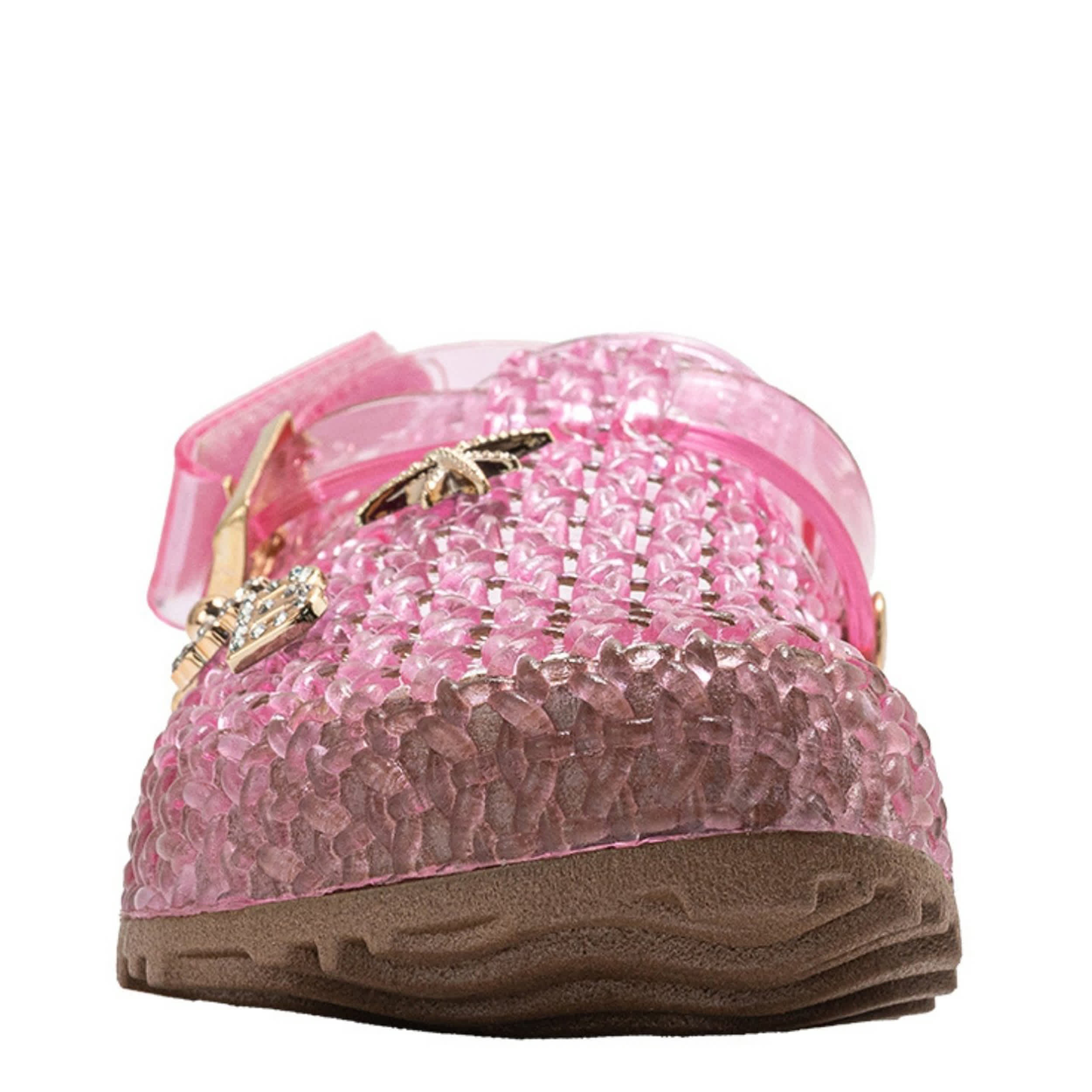 BEBE-GIRLS INFANT-TODDLER JELLY CLOG-PINK & CLEAR