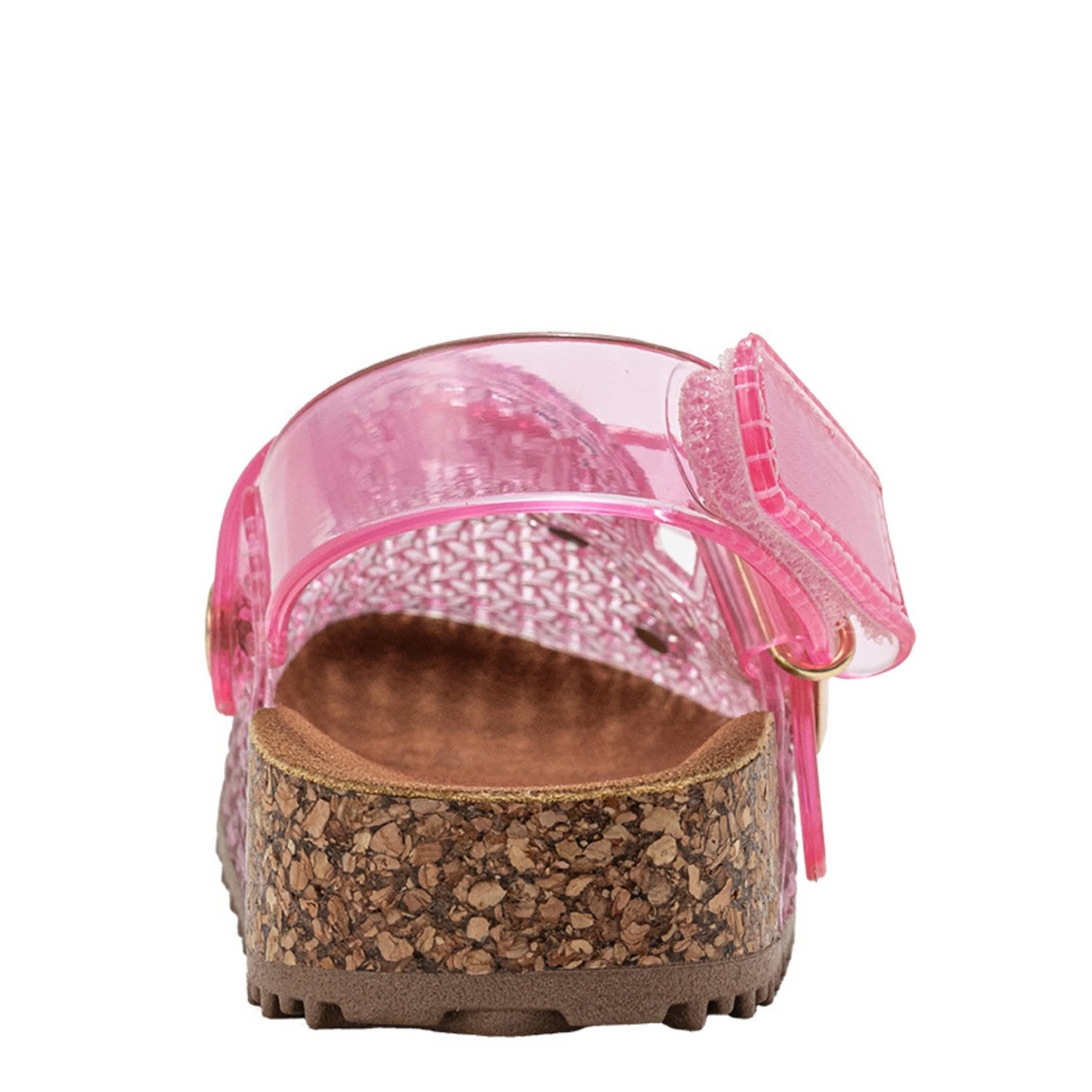 BEBE-GIRLS INFANT-TODDLER JELLY CLOG-PINK & CLEAR