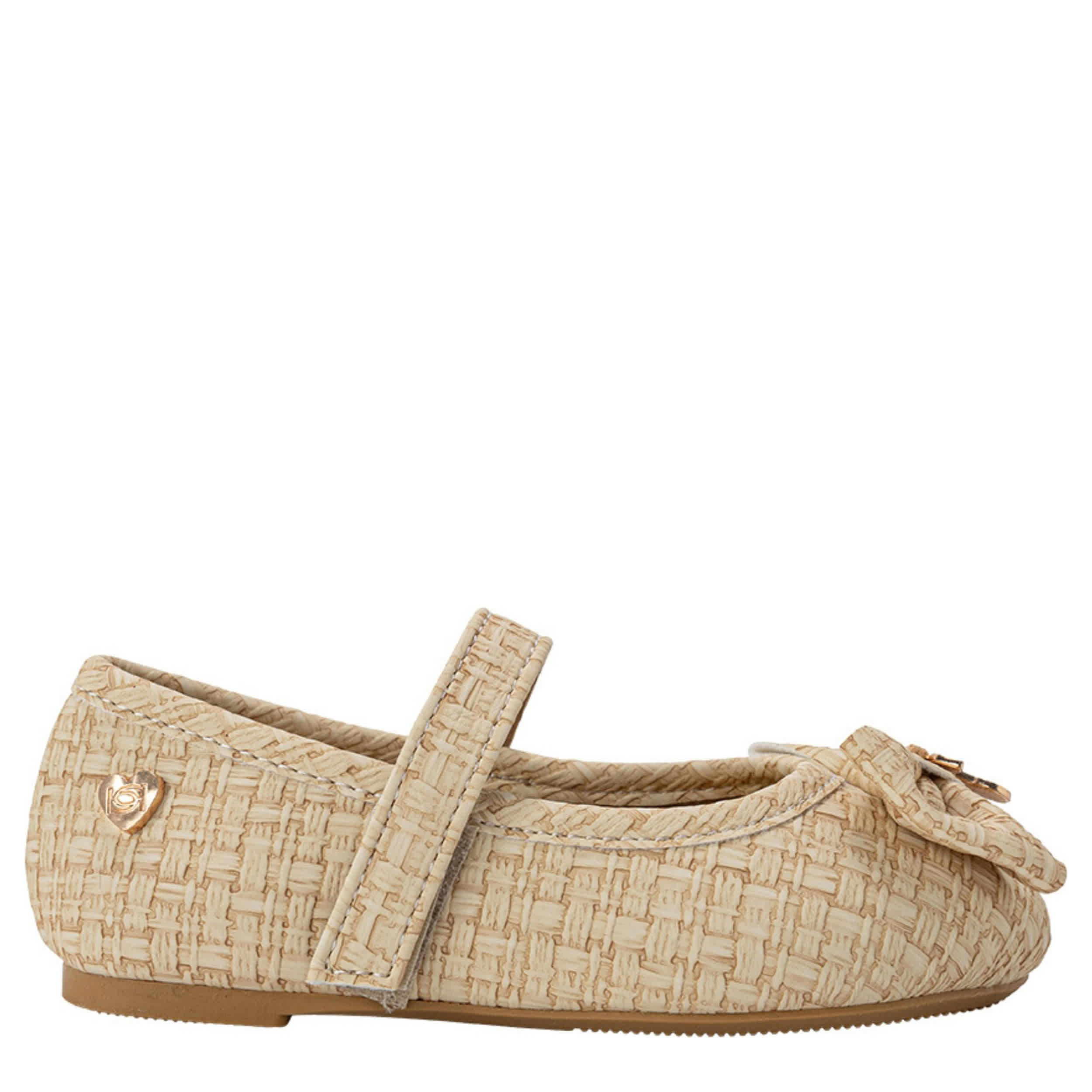BEBE-GIRLS INFANT-TODDLER BALLET FLATE SHOE-TAN & 