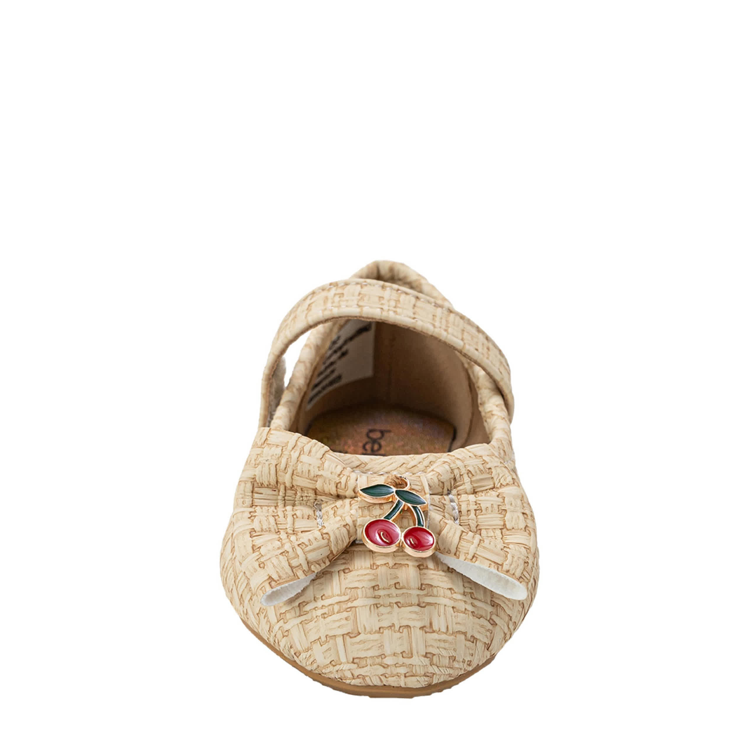 BEBE-GIRLS INFANT-TODDLER BALLET FLATE SHOE-TAN & 