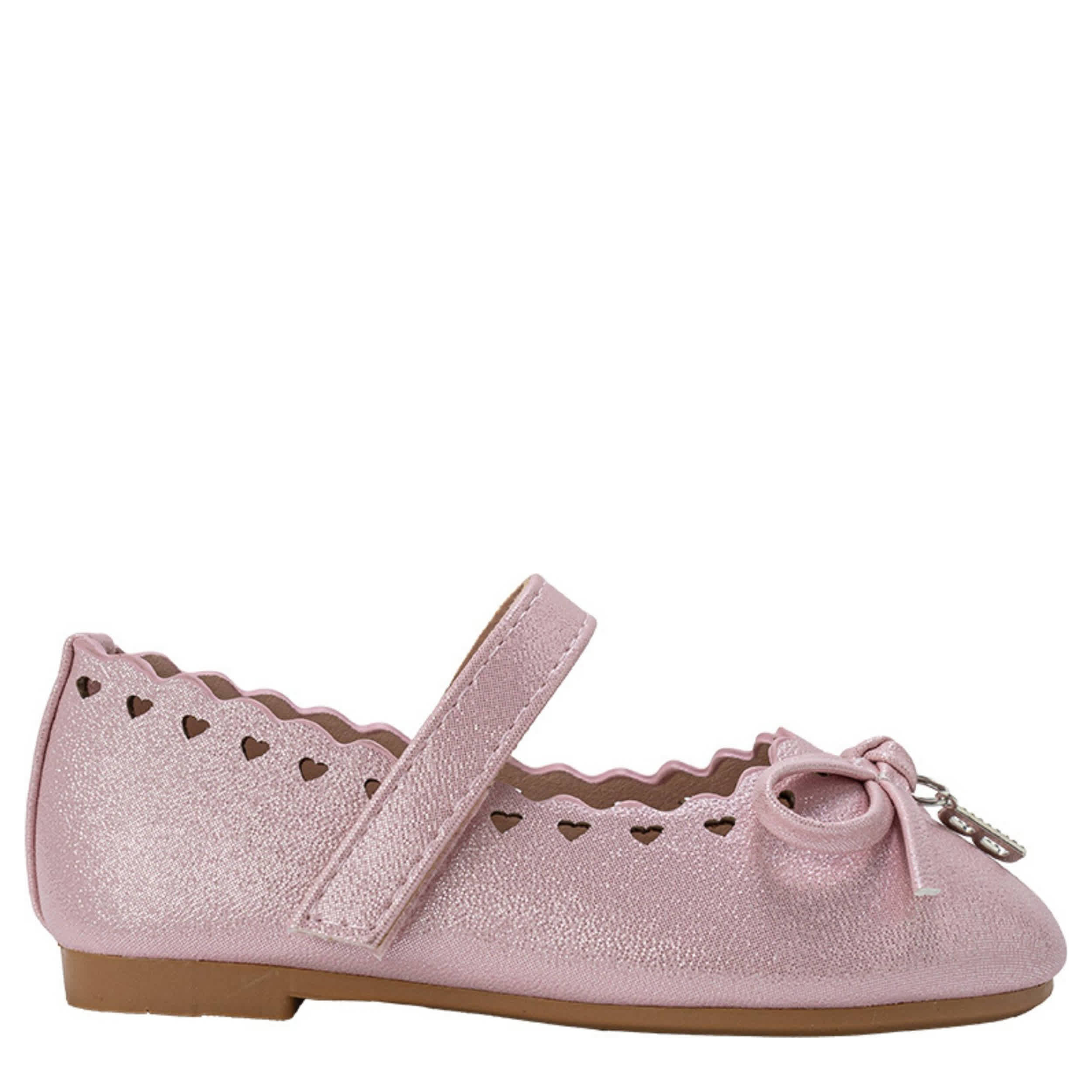 BEBE-GIRLS INFANT-TODDLER BALLET FLATE SHOE-PALE PINK & 