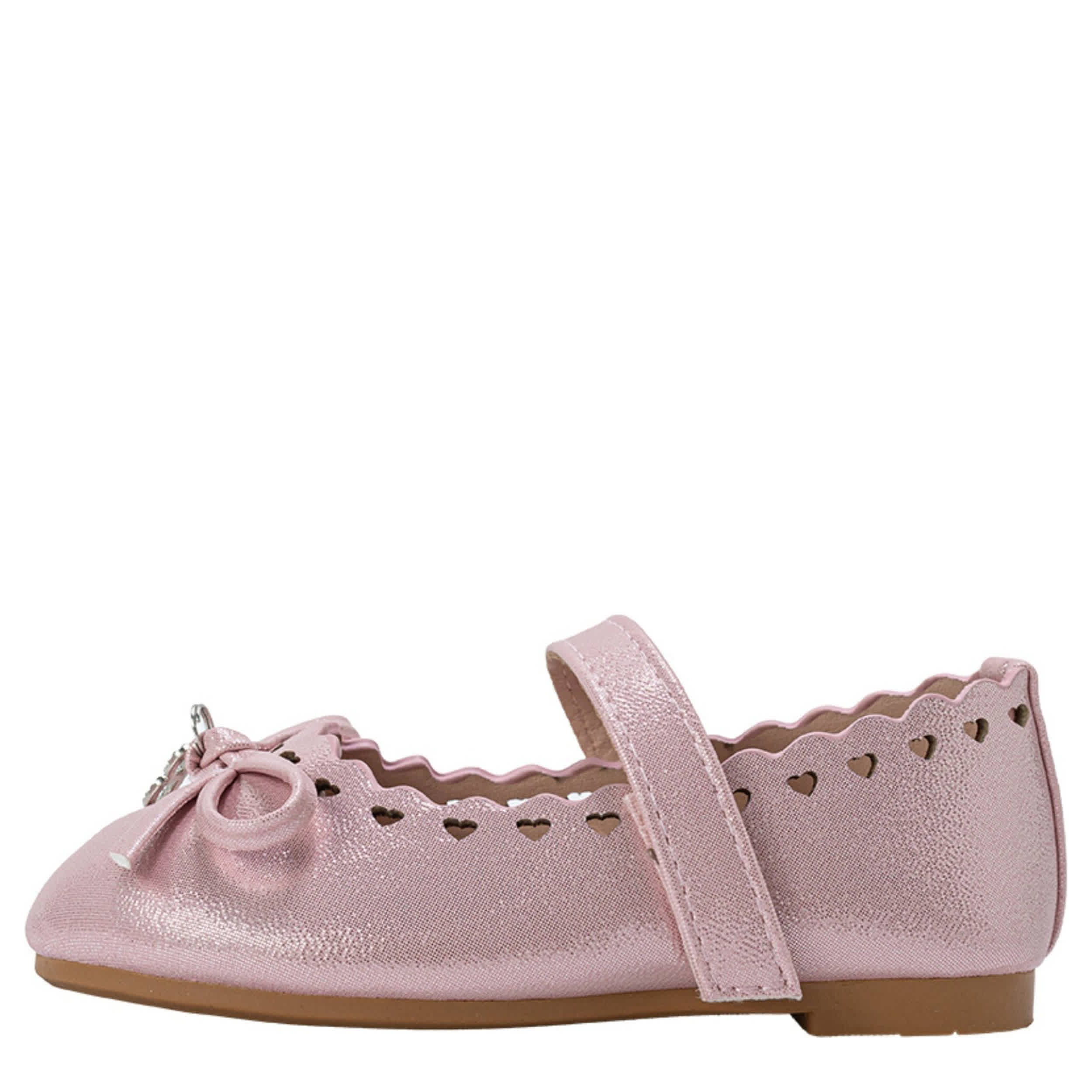 BEBE-GIRLS INFANT-TODDLER BALLET FLATE SHOE-PALE PINK & 