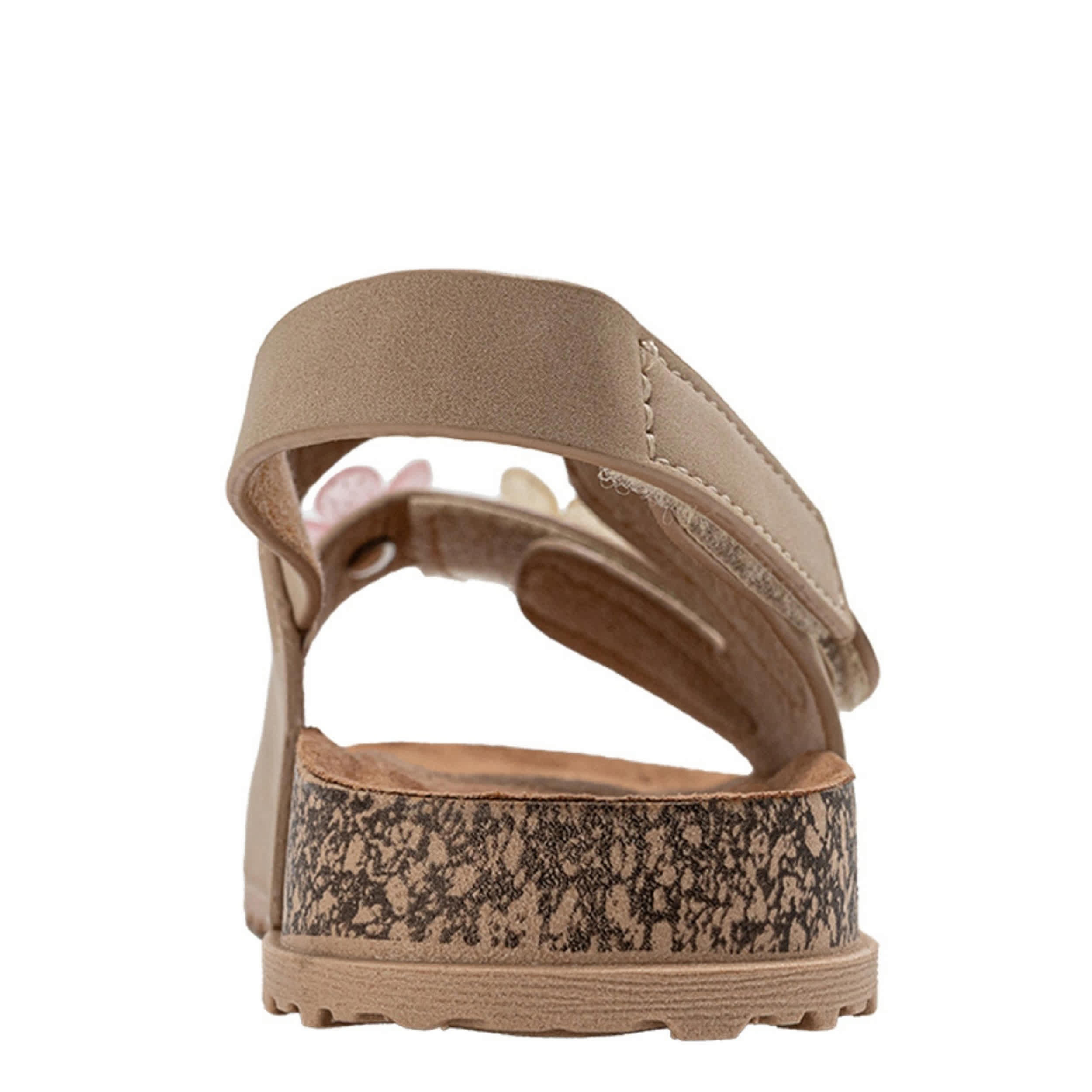 BEBE-GIRLS LITTLE-BIG KID FOOTBED SANDAL-TAN & 