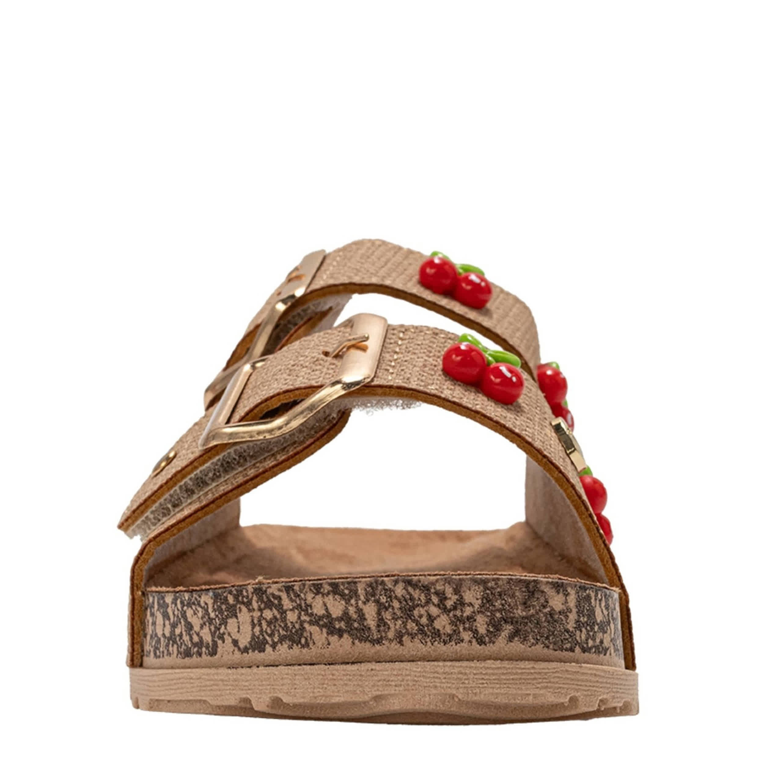 BEBE-GIRLS LITTLE-BIG KID FOOTBED SANDAL-TAN & 
