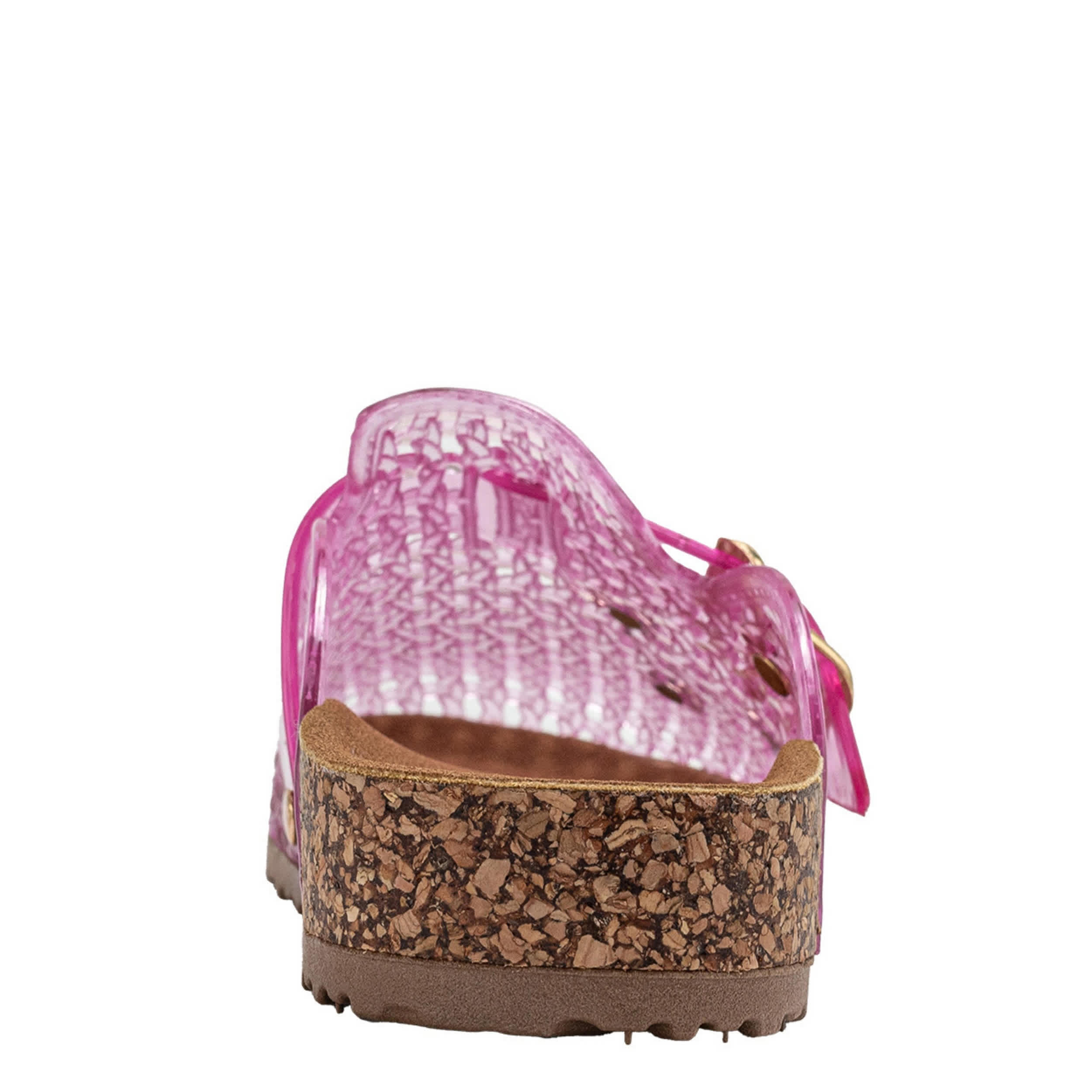BEBE-GIRLS LITTLE-BIG KID JELLY CLOG-PINK & CLEAR