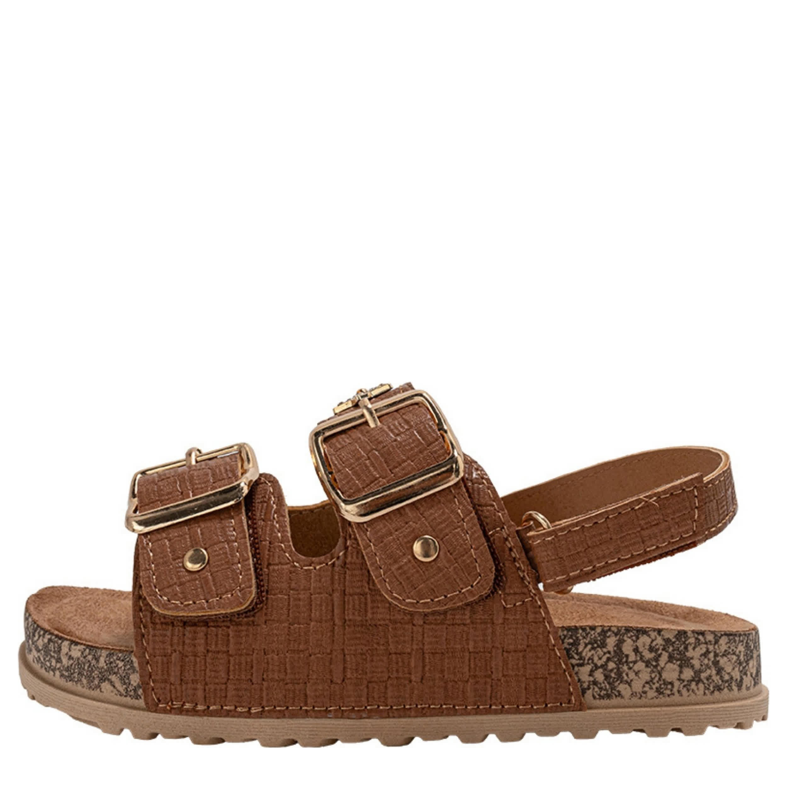 BEBE-GIRLS LITTLE-BIG KID FOOTBED SANDAL-COGNAC & 