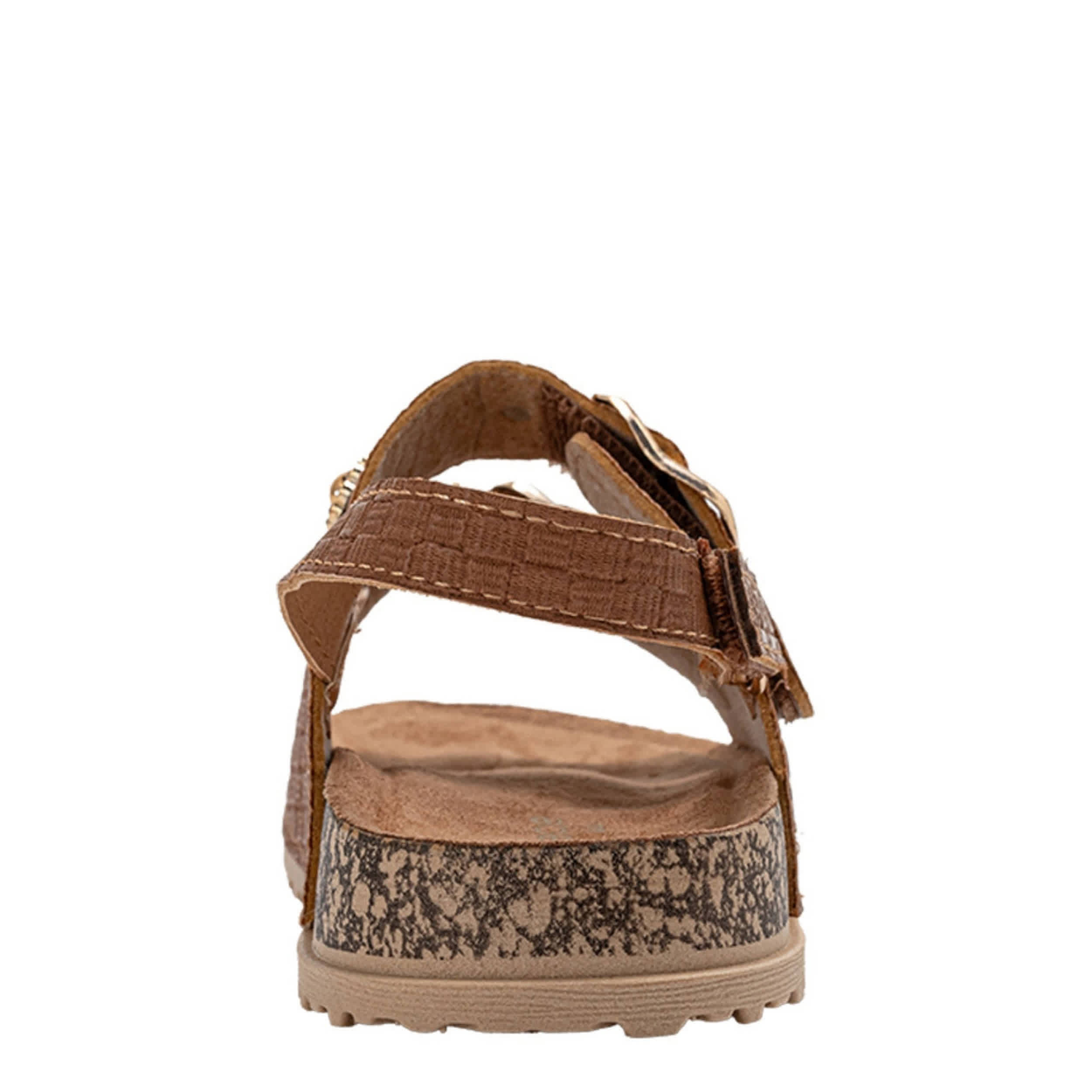 BEBE-GIRLS LITTLE-BIG KID FOOTBED SANDAL-COGNAC & 