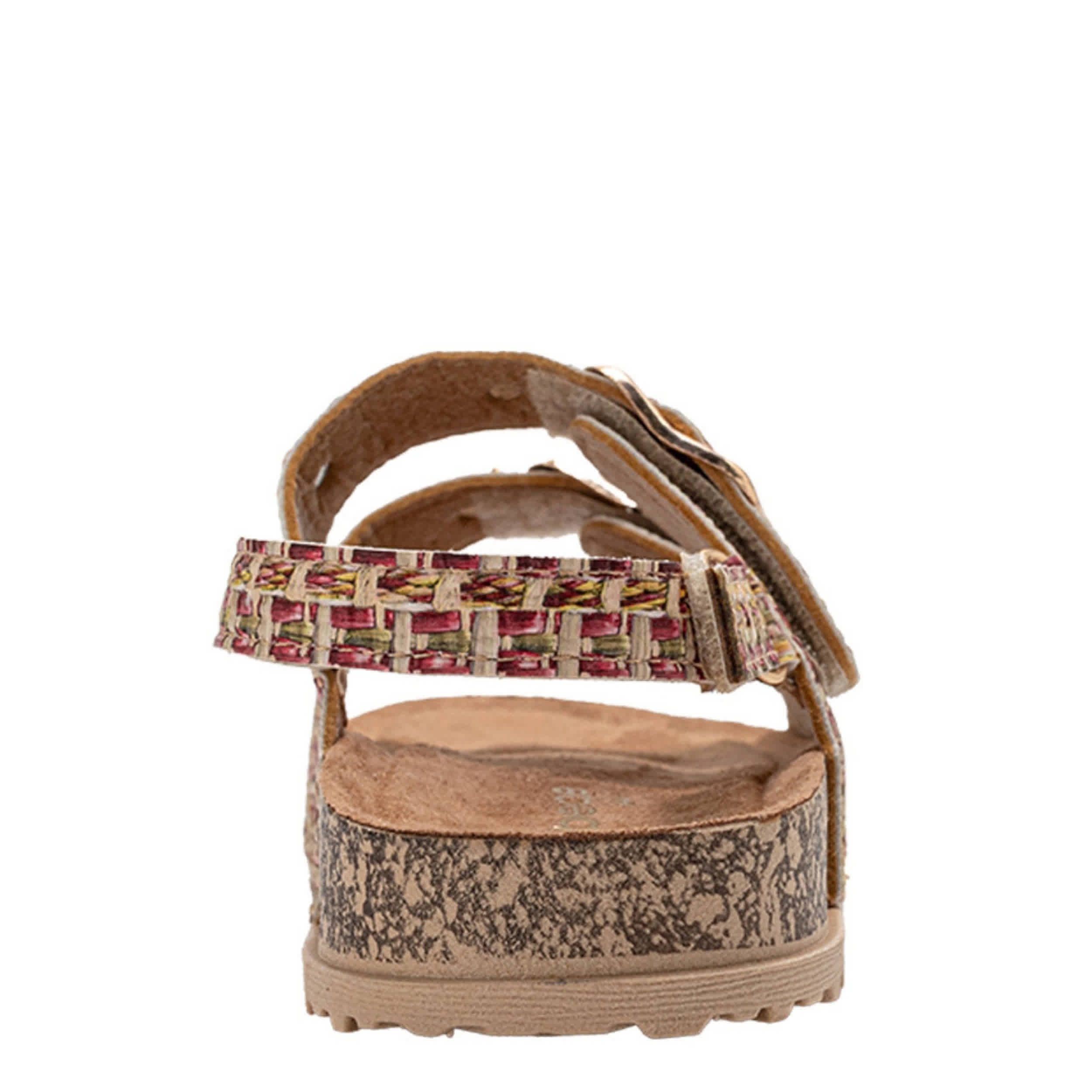 BEBE-GIRLS LITTLE-BIG KID FOOTBED SANDAL-MULTICOLOR & 