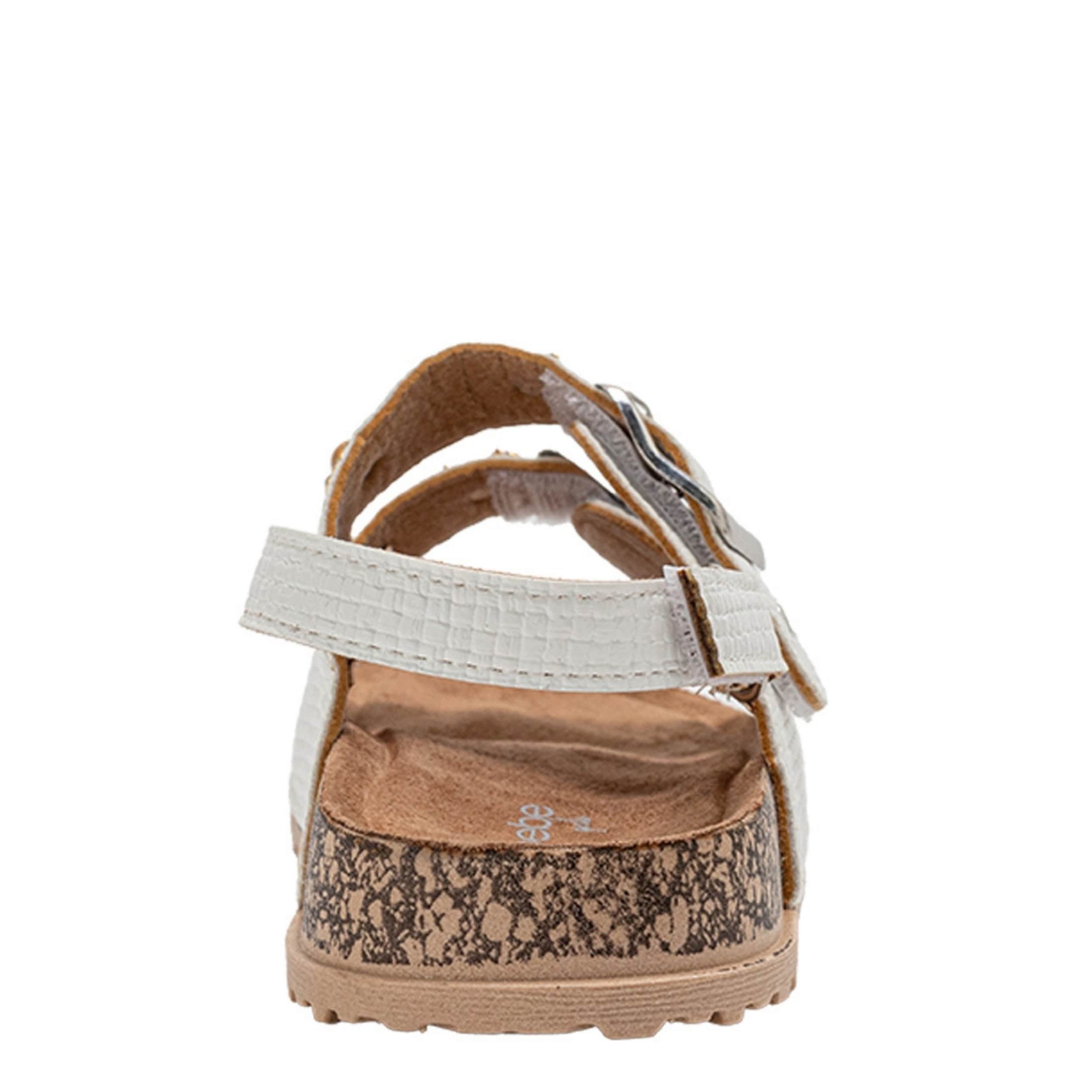 BEBE-GIRLS LITTLE-BIG KID FOOTBED SANDAL-WHITE & 